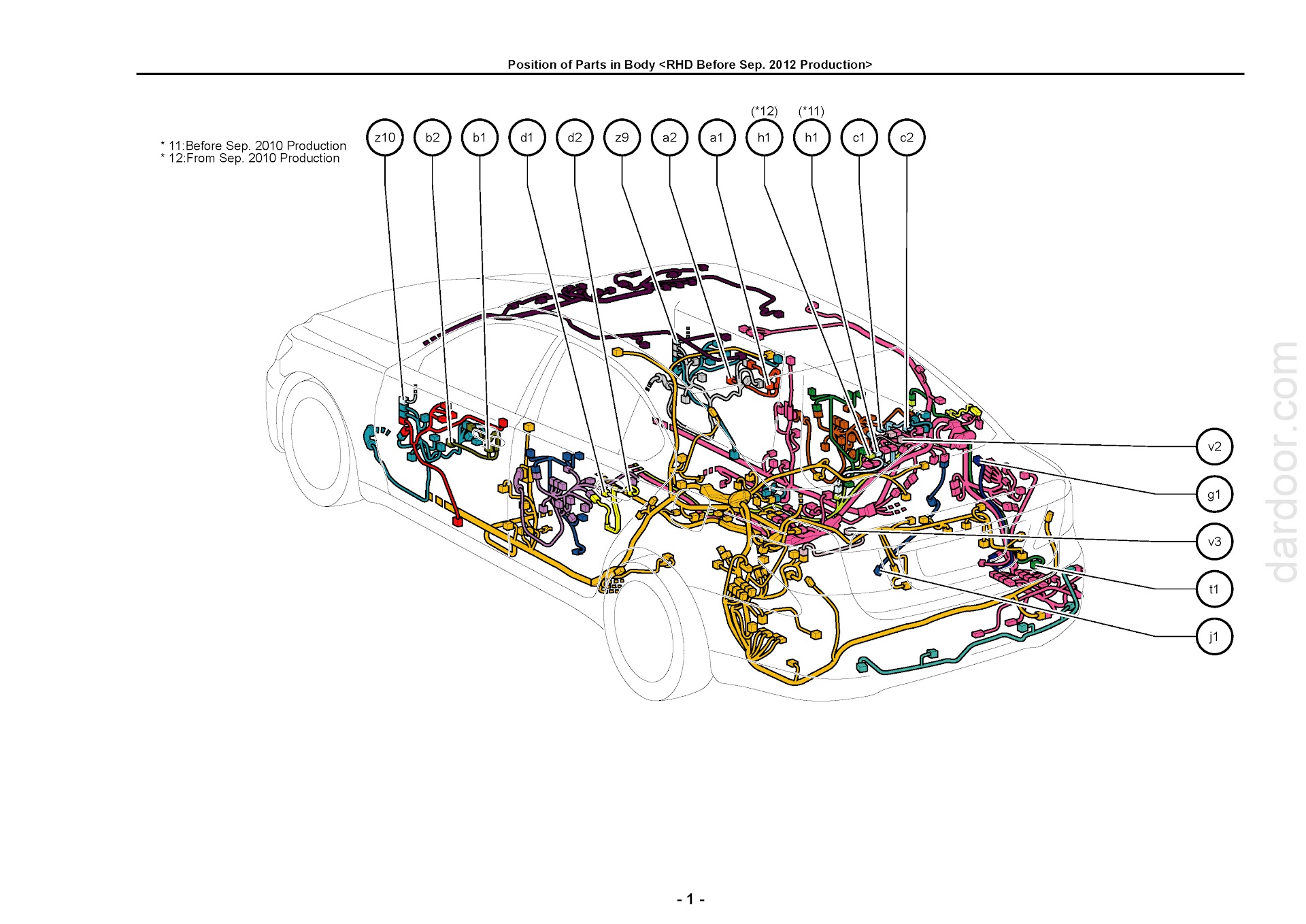 2014 Lexus Ls460 And Ls460L Wiring Diagram, Position Of Parts In Body
