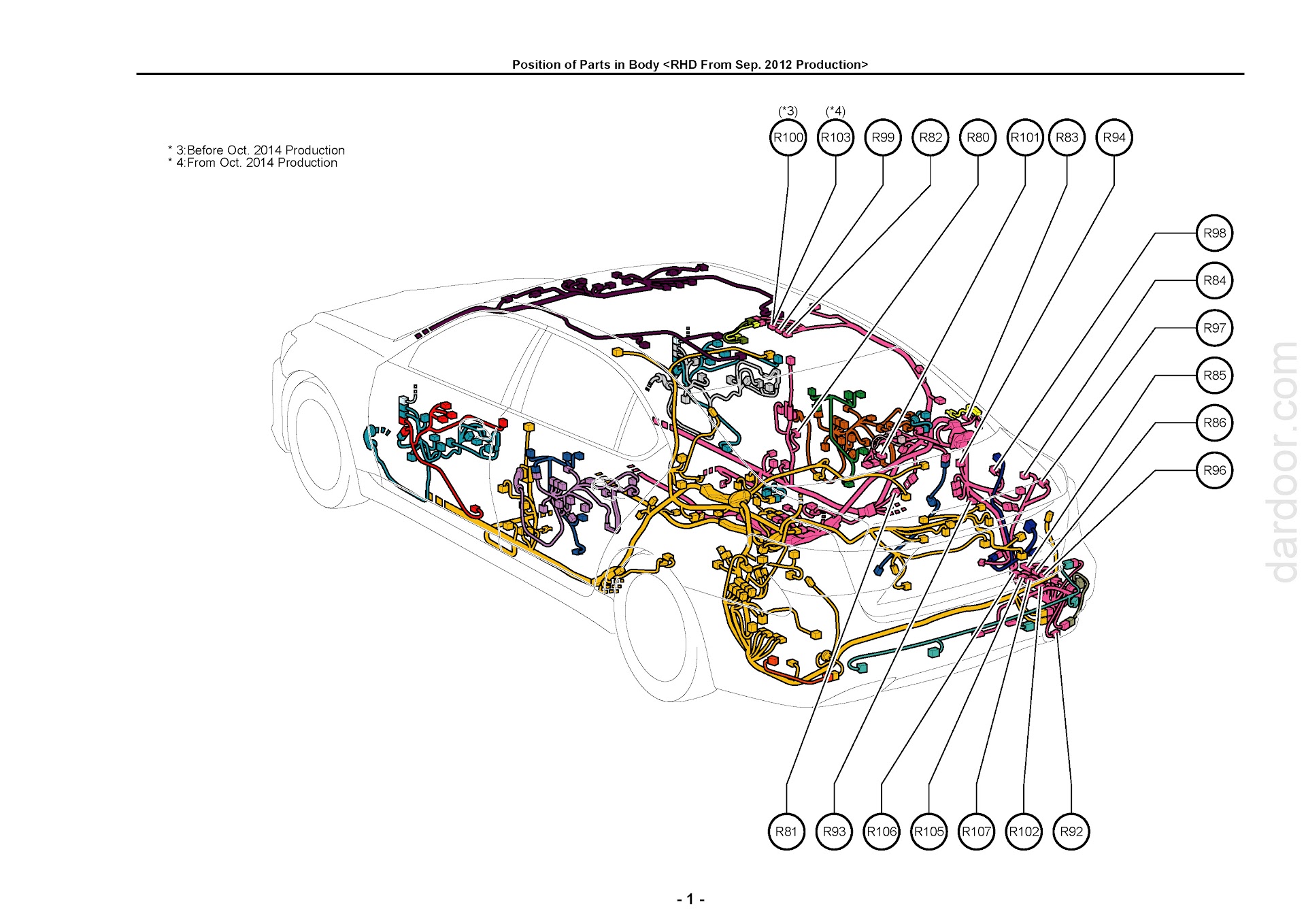 2014 Lexus Ls460 And Ls460L Wiring Diagram, Position Of Parts Wiring Diagram