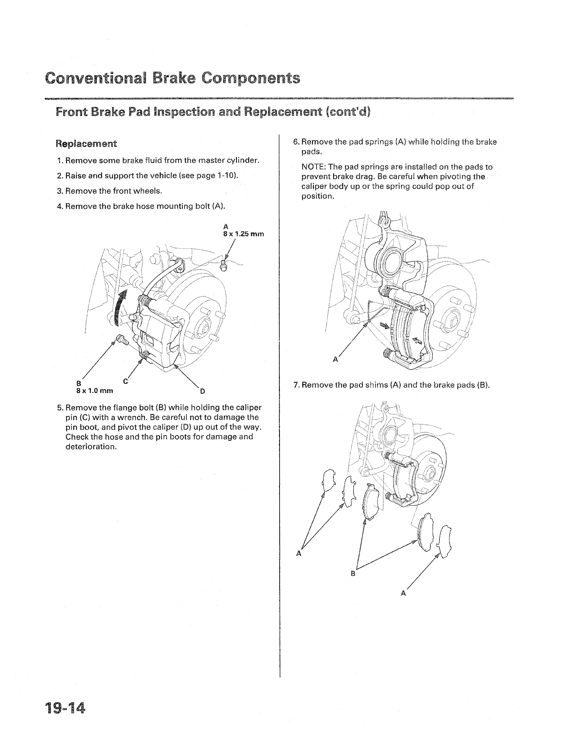 2010-2012 Honda Cr-Z Repair Manual, Conventional Brake Components. 