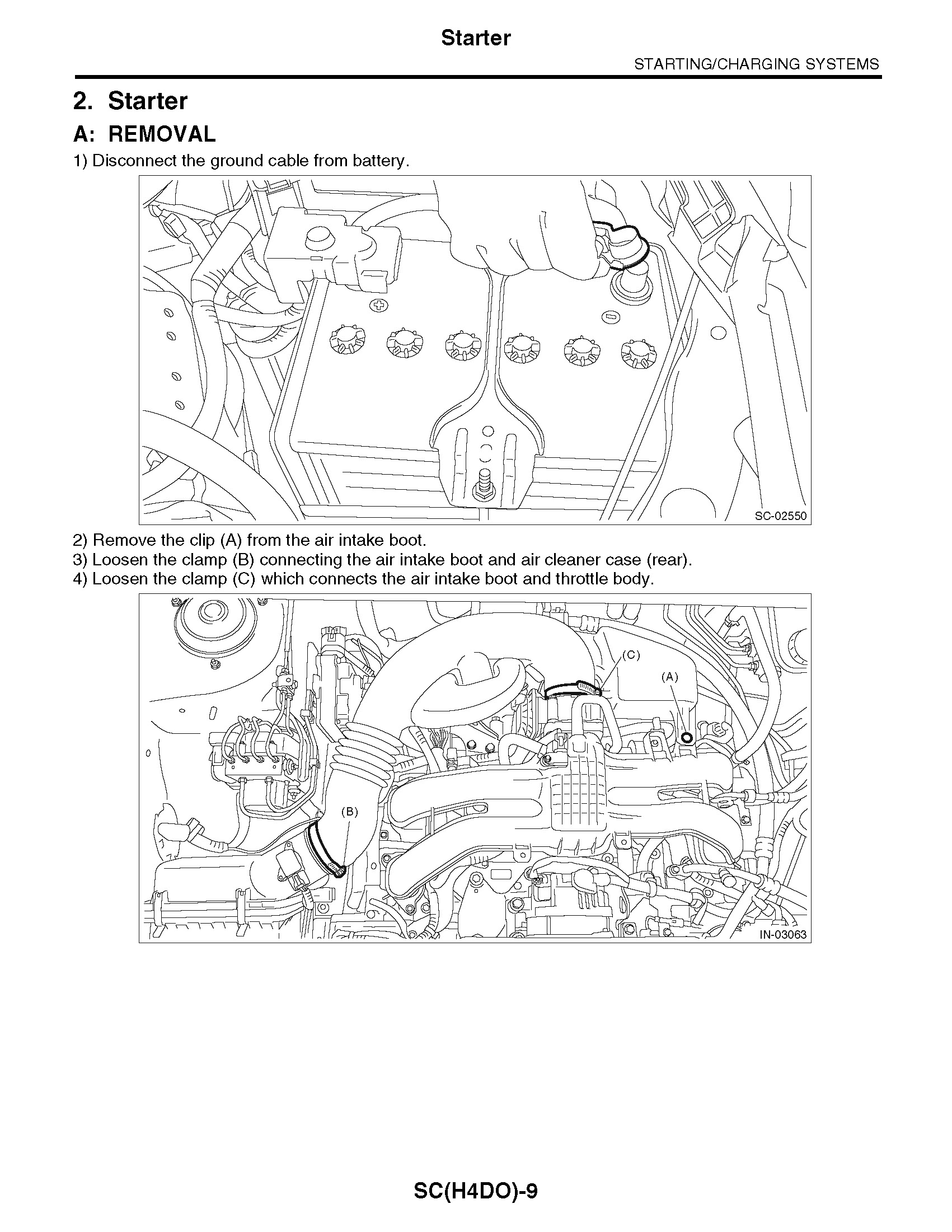 2013 Subaru Impreza &Amp; Xv Crosstrek Repair Manual, Engine Starting And Chargin System