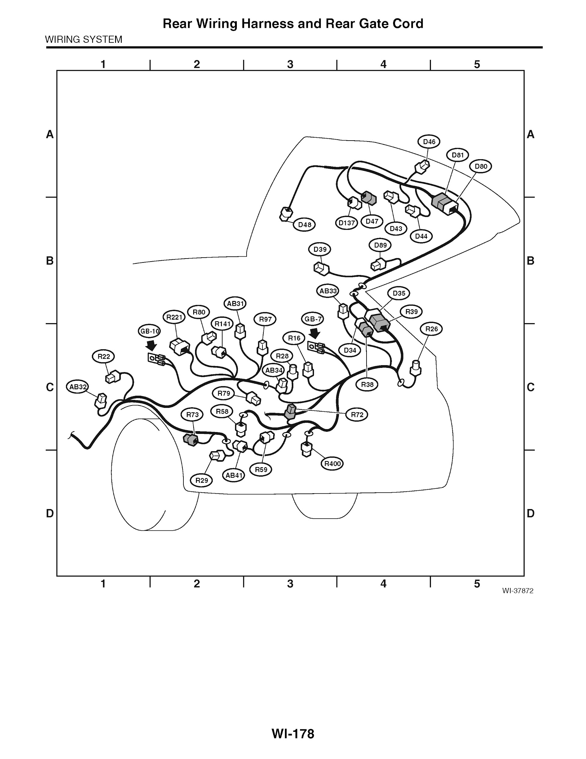 2013 Subaru Impreza &Amp; Xv Crosstrek Repair Manual, Rear Wiring Harness