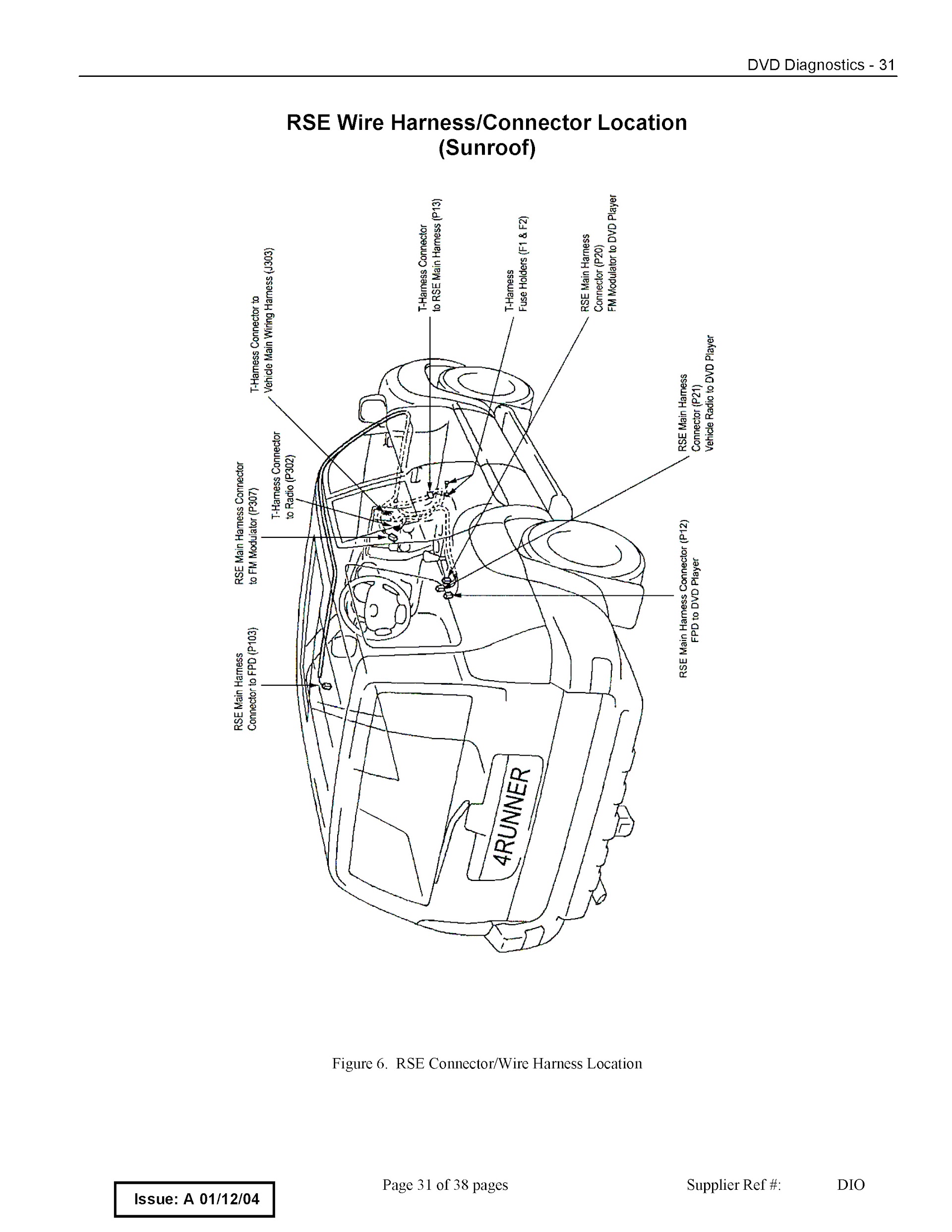 2007 Toyota 4Runner Repair Manual, Wire Harness Connection Location