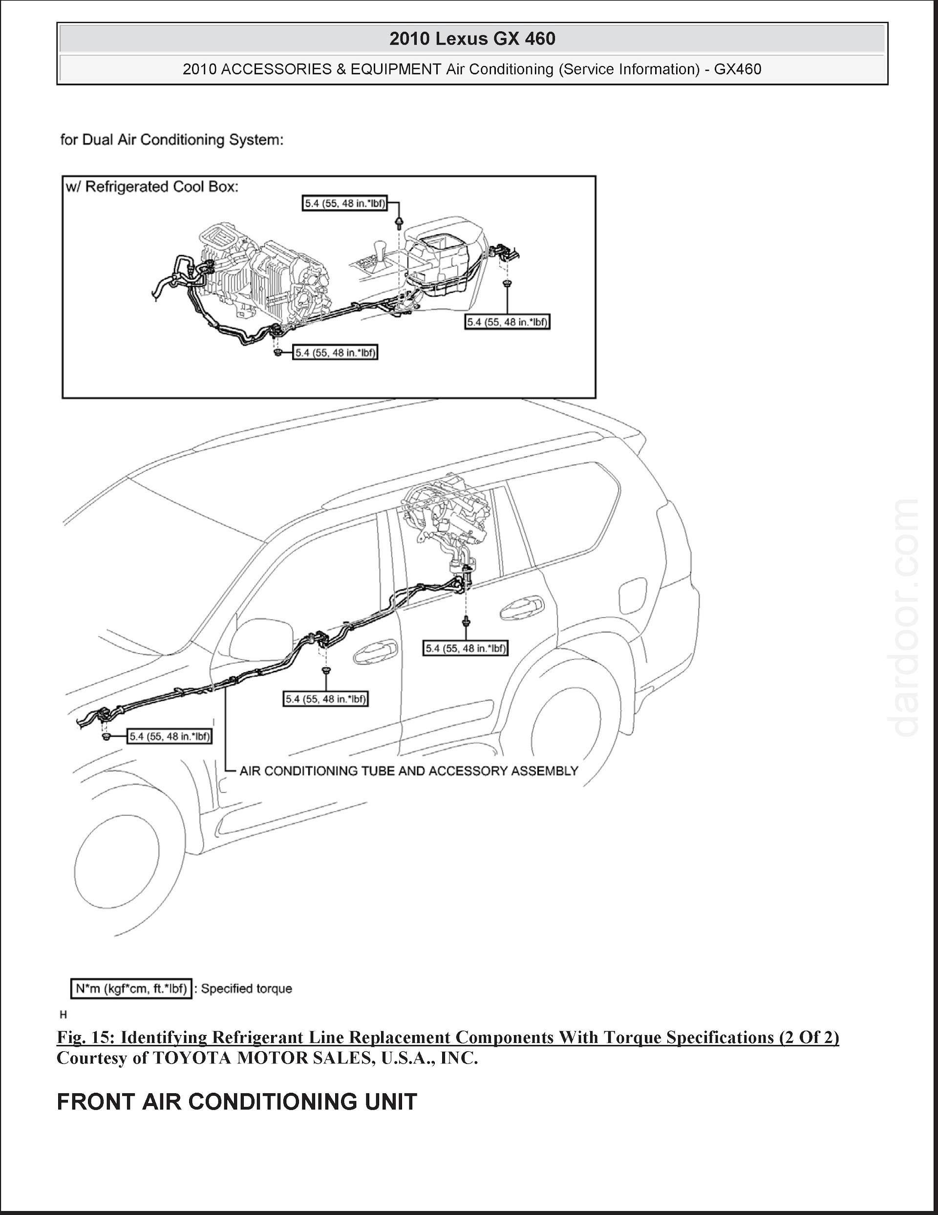 2010-2013 Lexus GX 460 Air Conditioning System Information