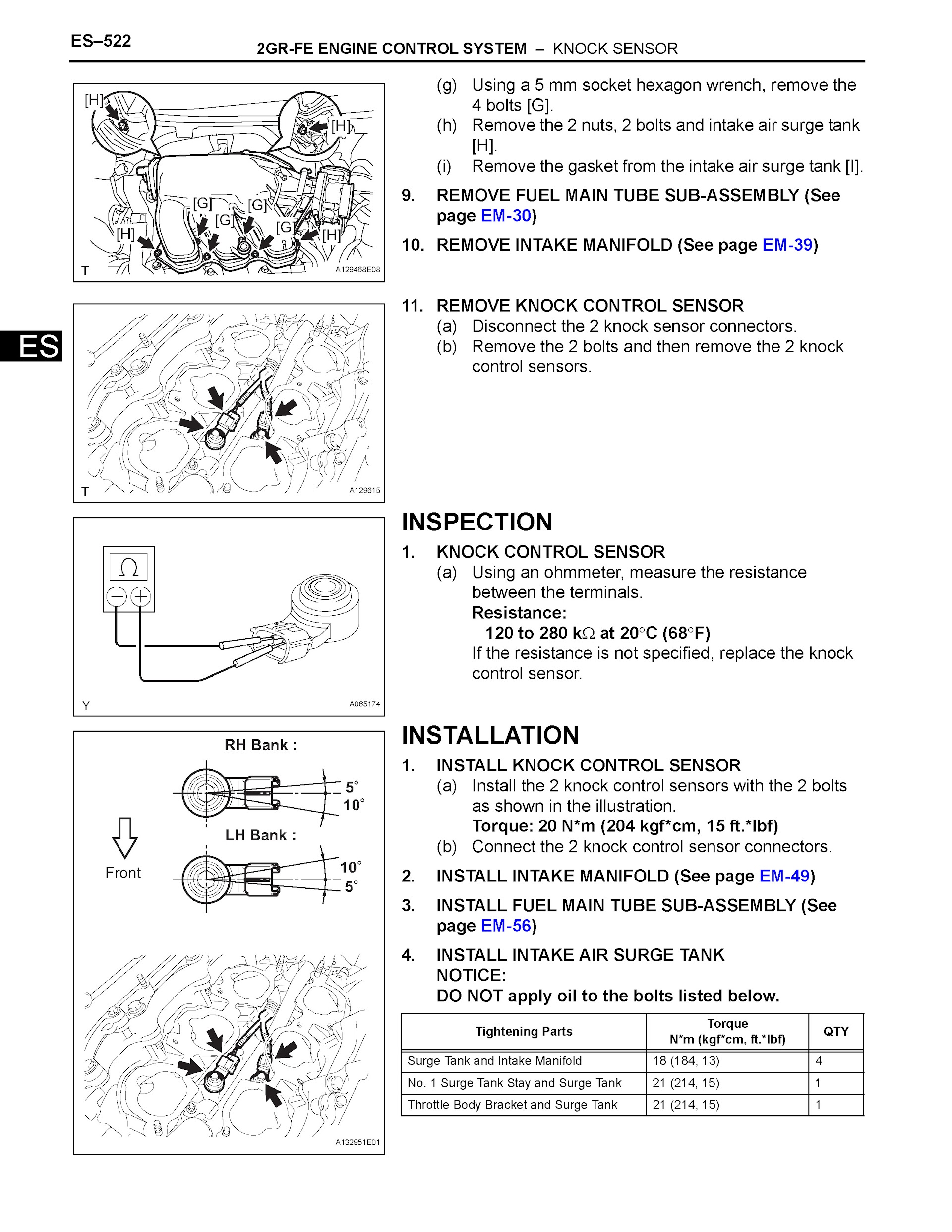 2007 Toyota Sienna Repair Manual, 2GR-Fe Engine Control System