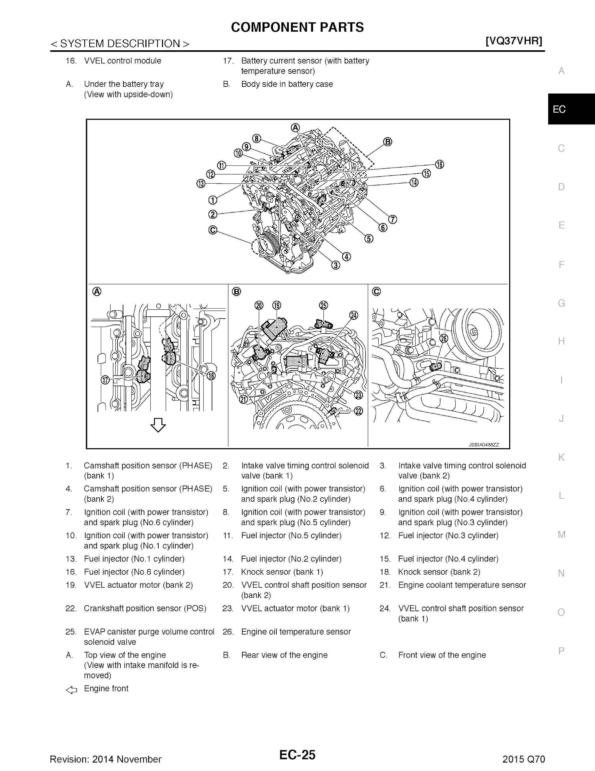 2015 Infiniti Q70 Repair Manual, VVEL Control Module, VQ37VHR