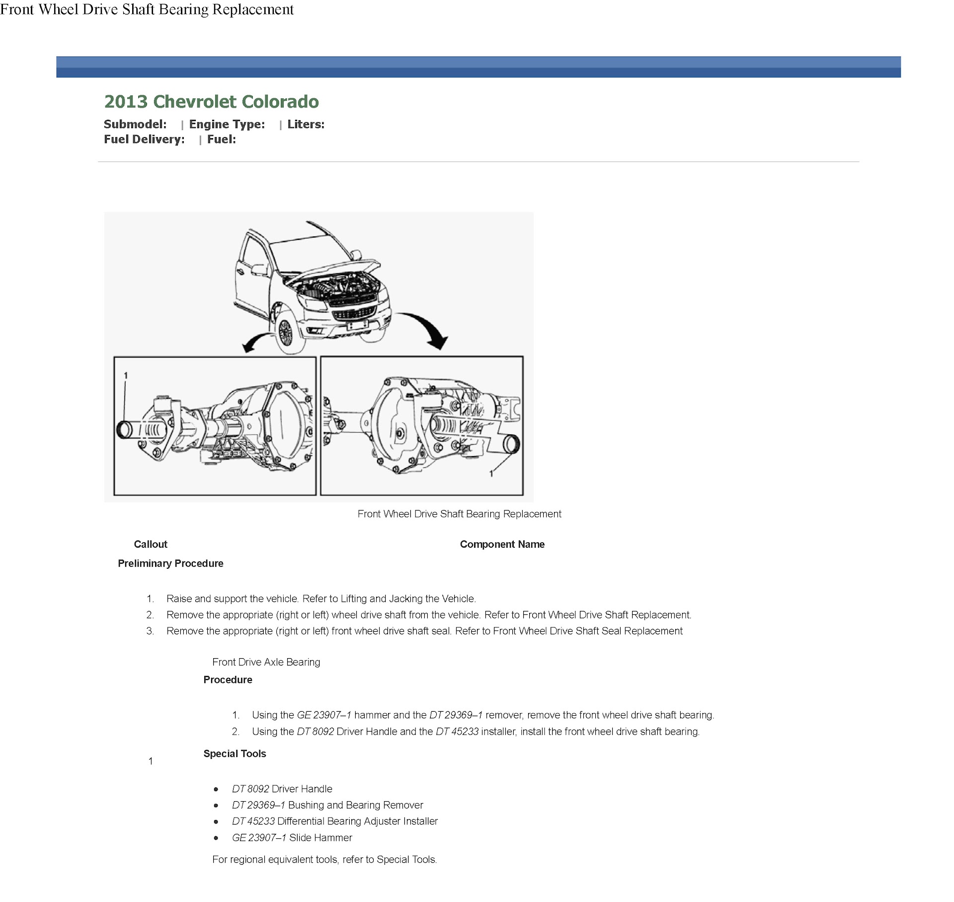 Holden Colorado Repair Manual (2012-2017)