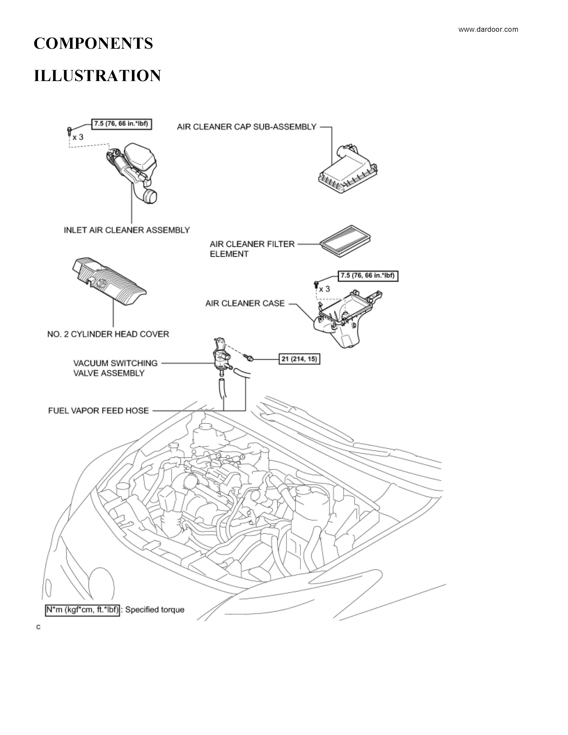 2015 Toyota Prius Hybrid Repair Manual, Vacuum Switching Valve Assembly