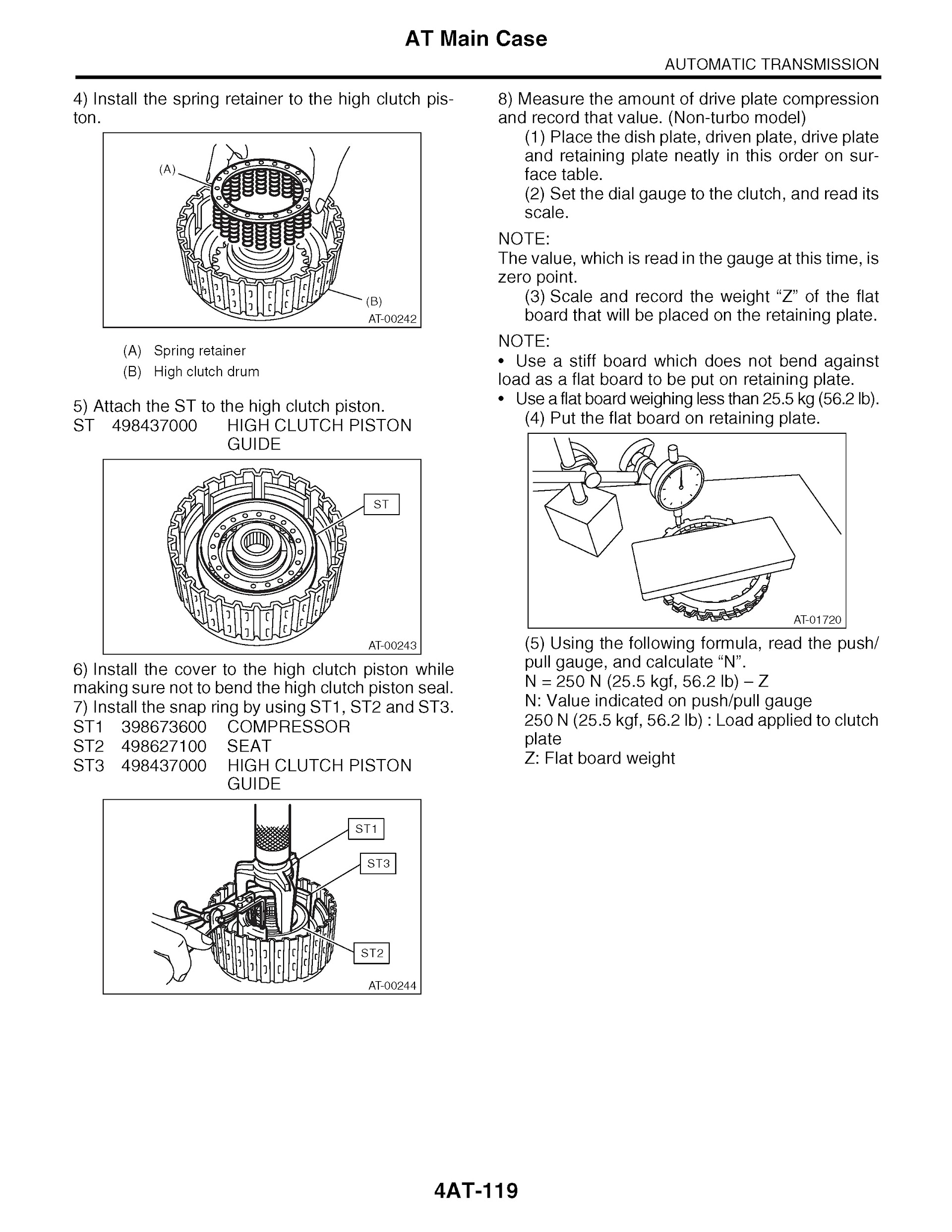 2009 Subaru Impreza Repair Manual AT Main Case