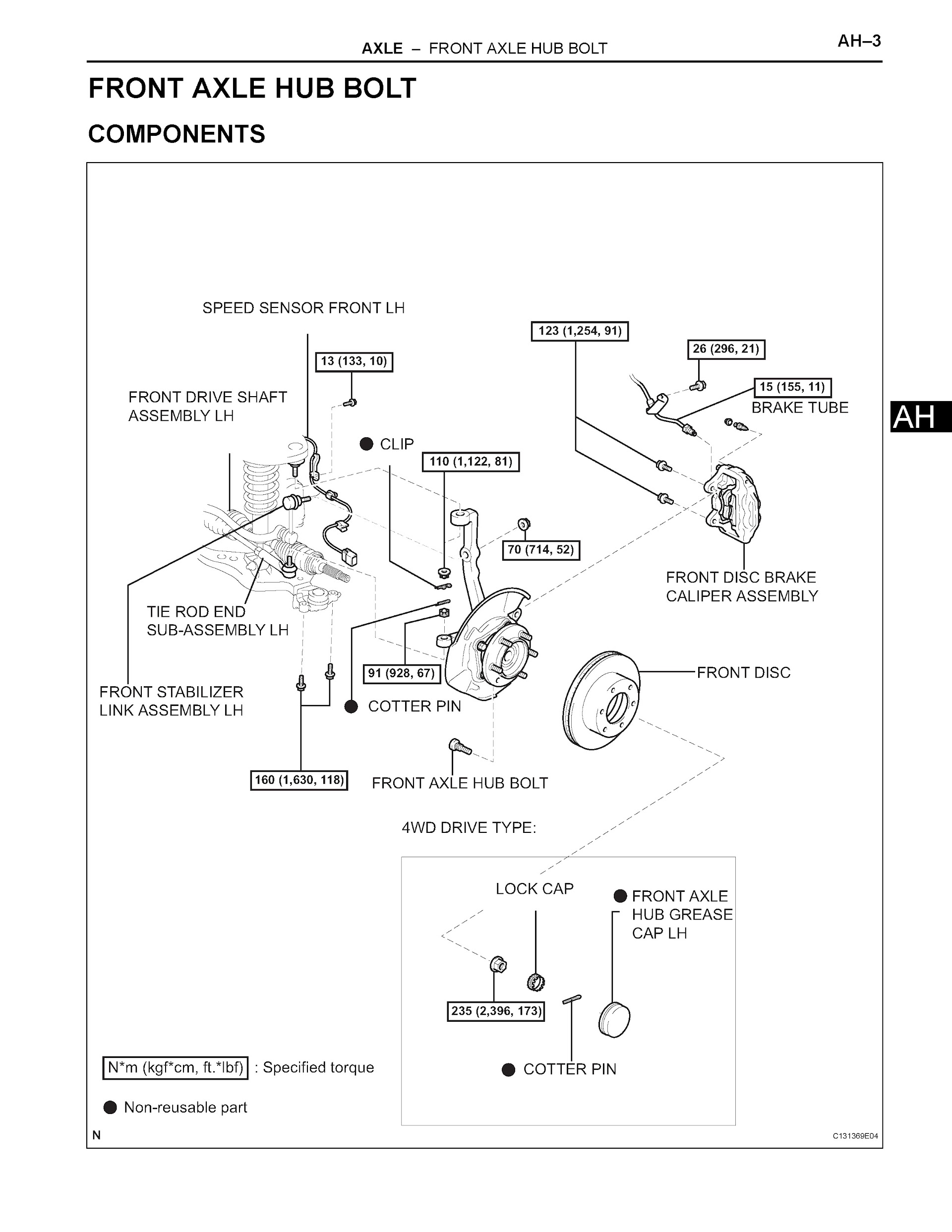 Toyota 4Runner Repair Manual, Axle