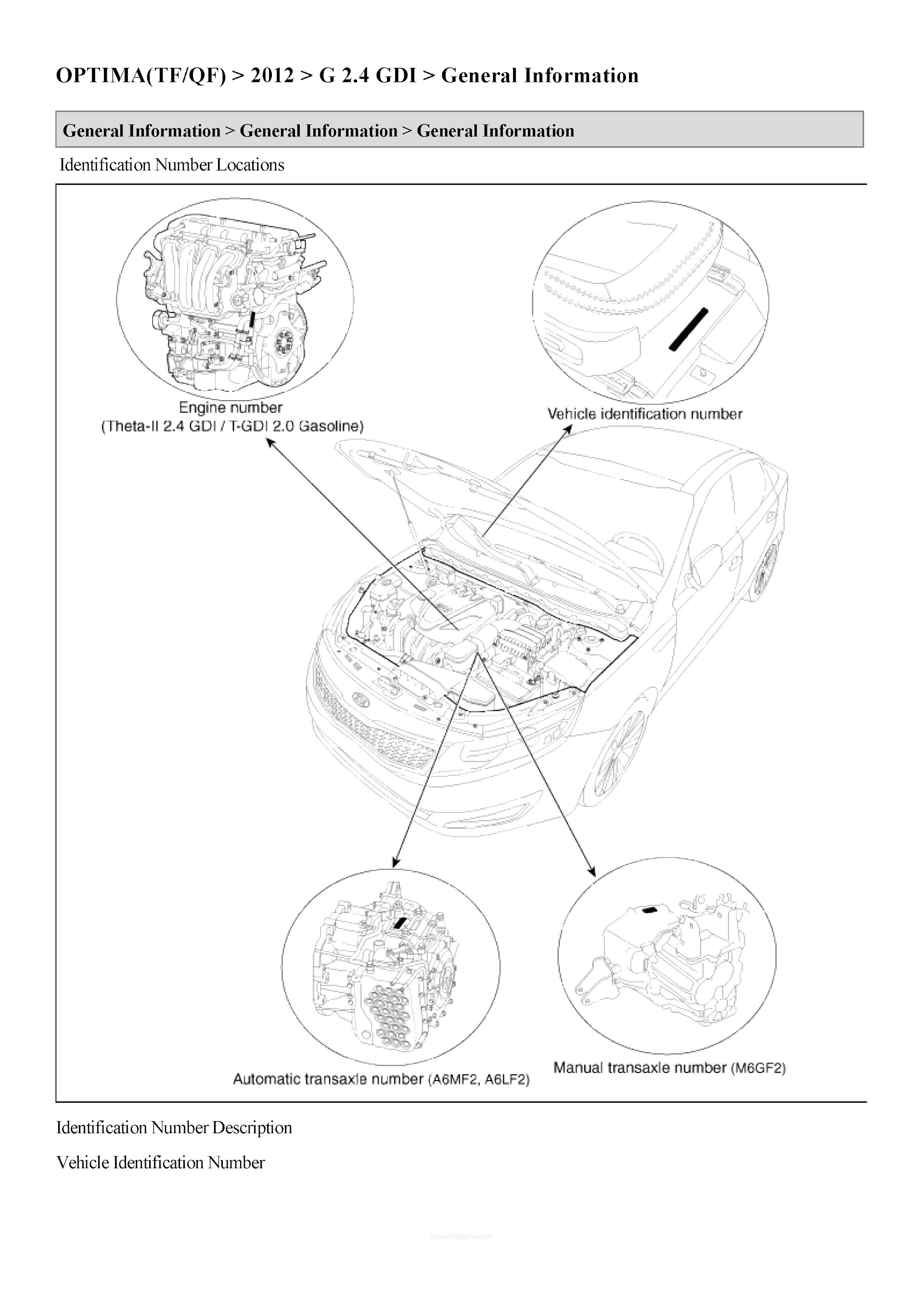 2012-2013 Kia Optima Repair Manual