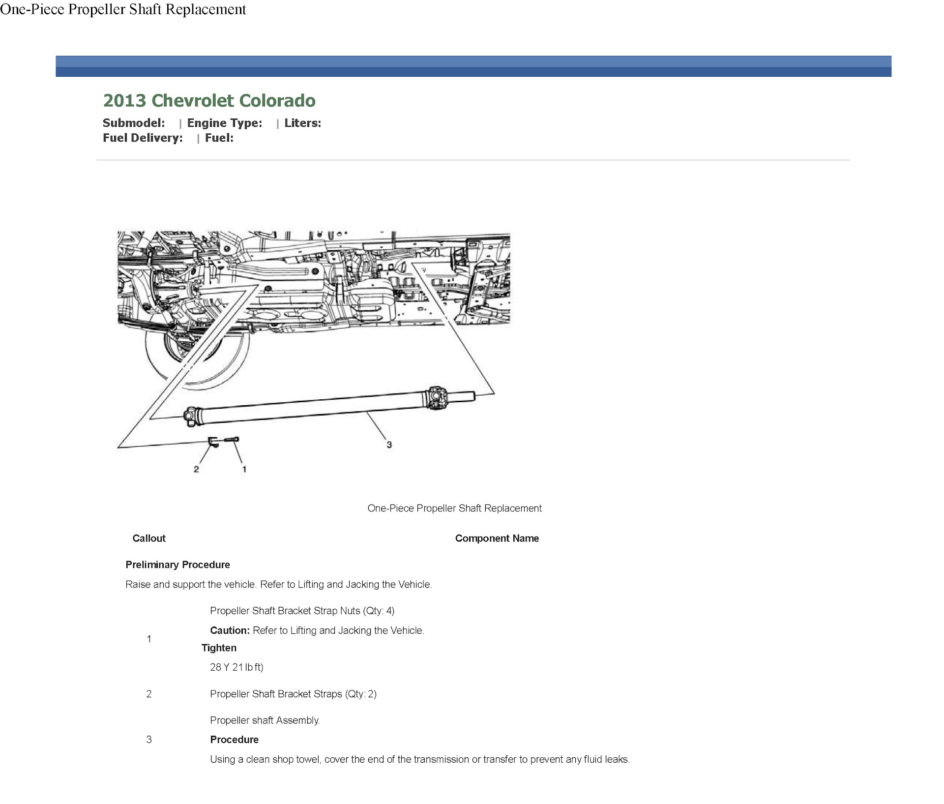 Holden Colorado Repair Manual (2012-2017) PDF