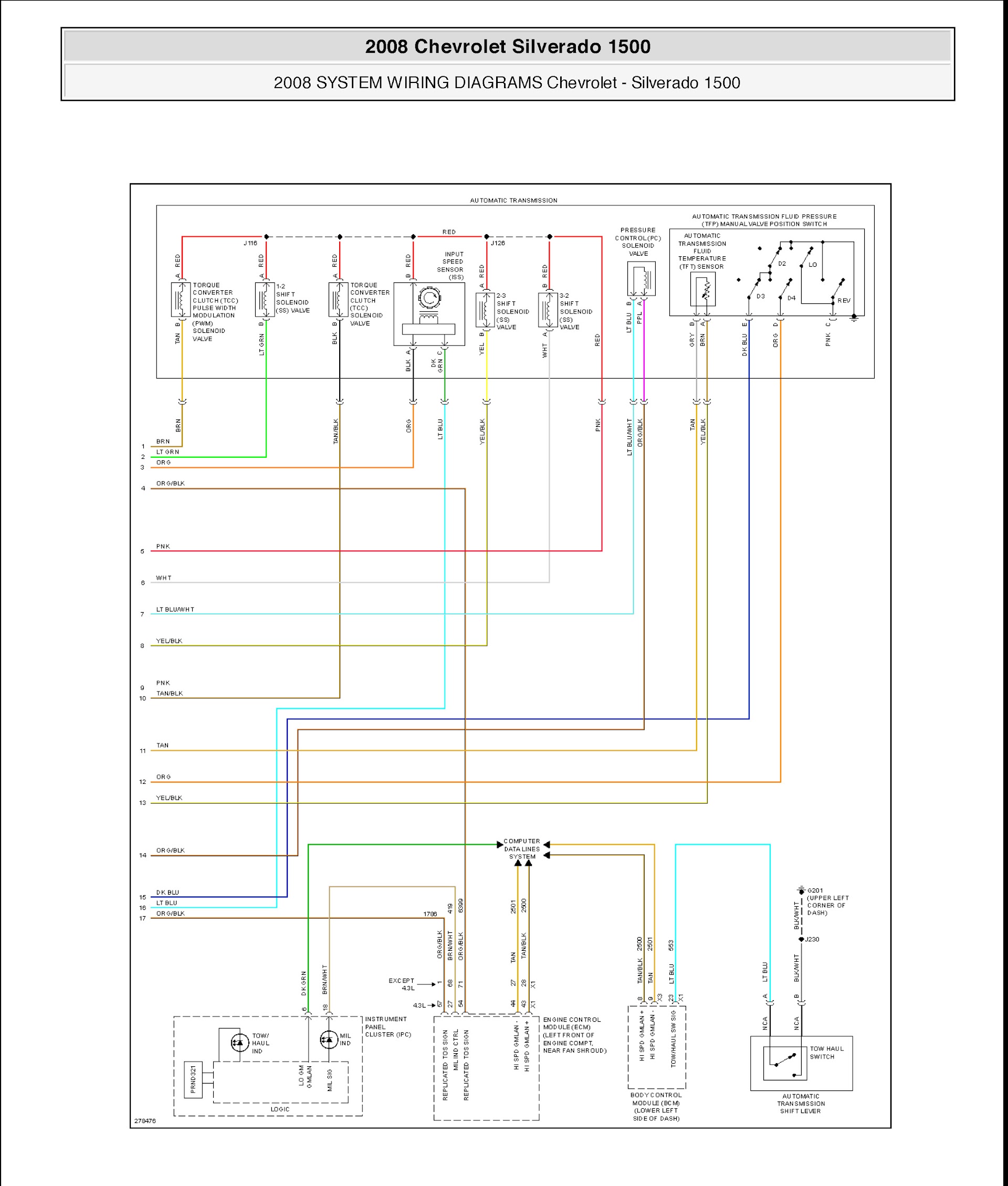Chevrolet Silverado 1500 Repair Manual, wiring diagram
