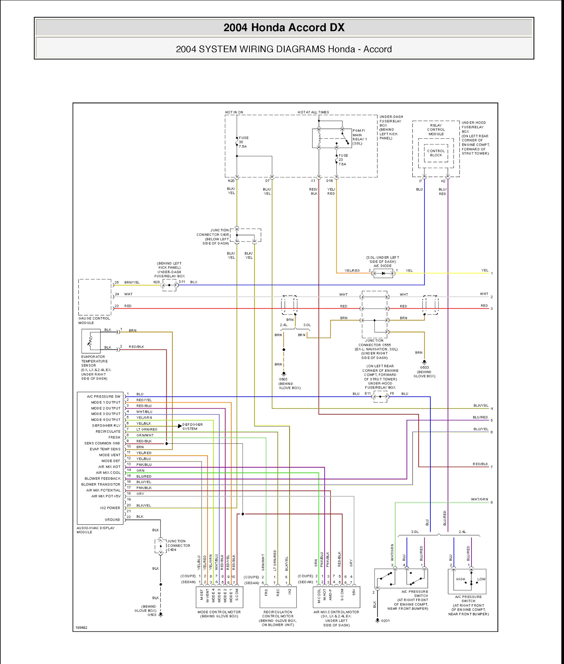 2007 Honda Accord Wiring Diagram