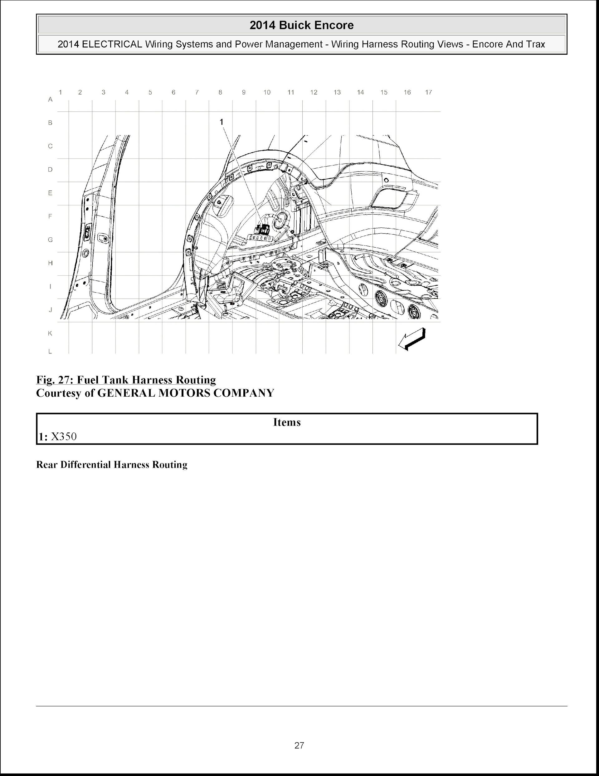 2014 Buick Encore Repair Manual Electrical Wiring Systems