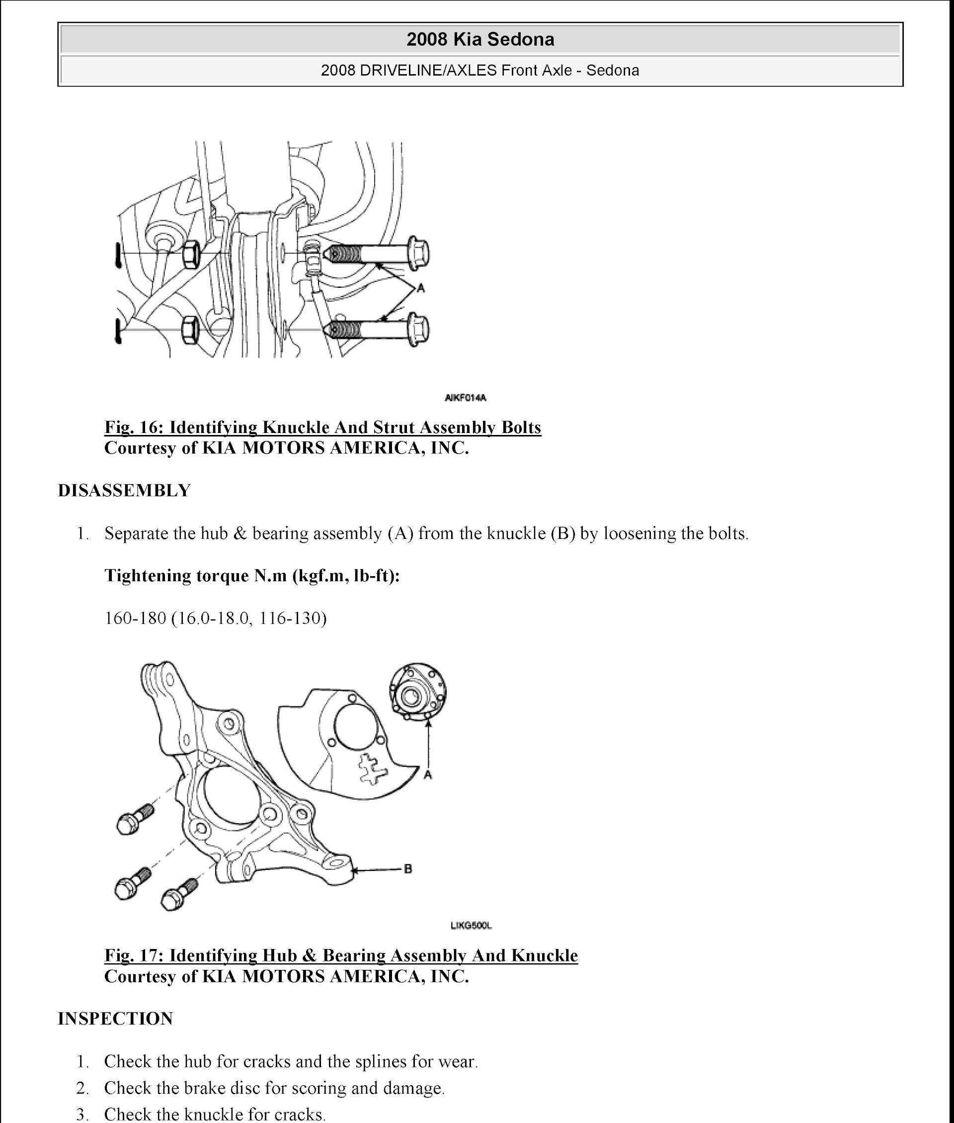 2008 Kia Sedona Repair Manual