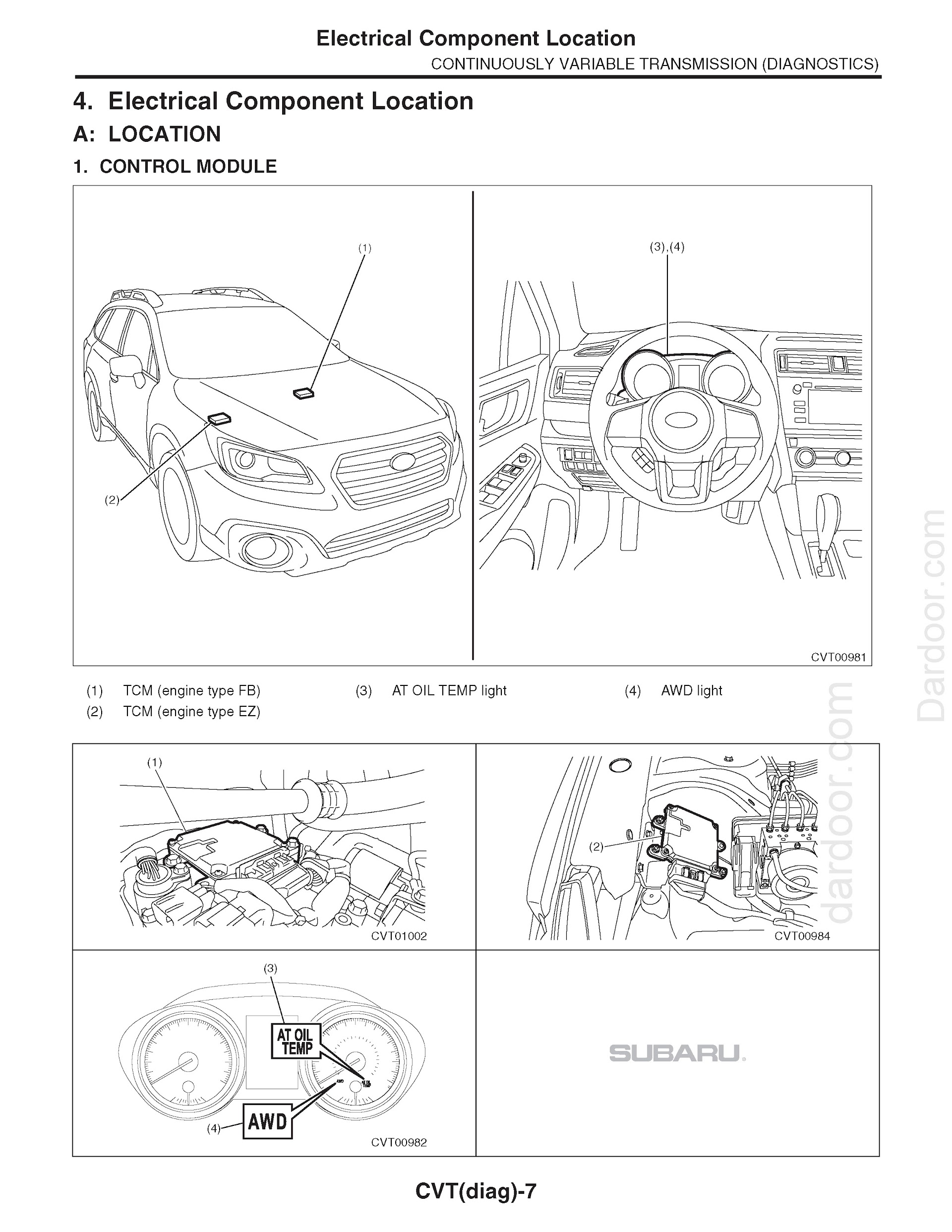 2019 Subaru Legacy an Outback Repair Manual