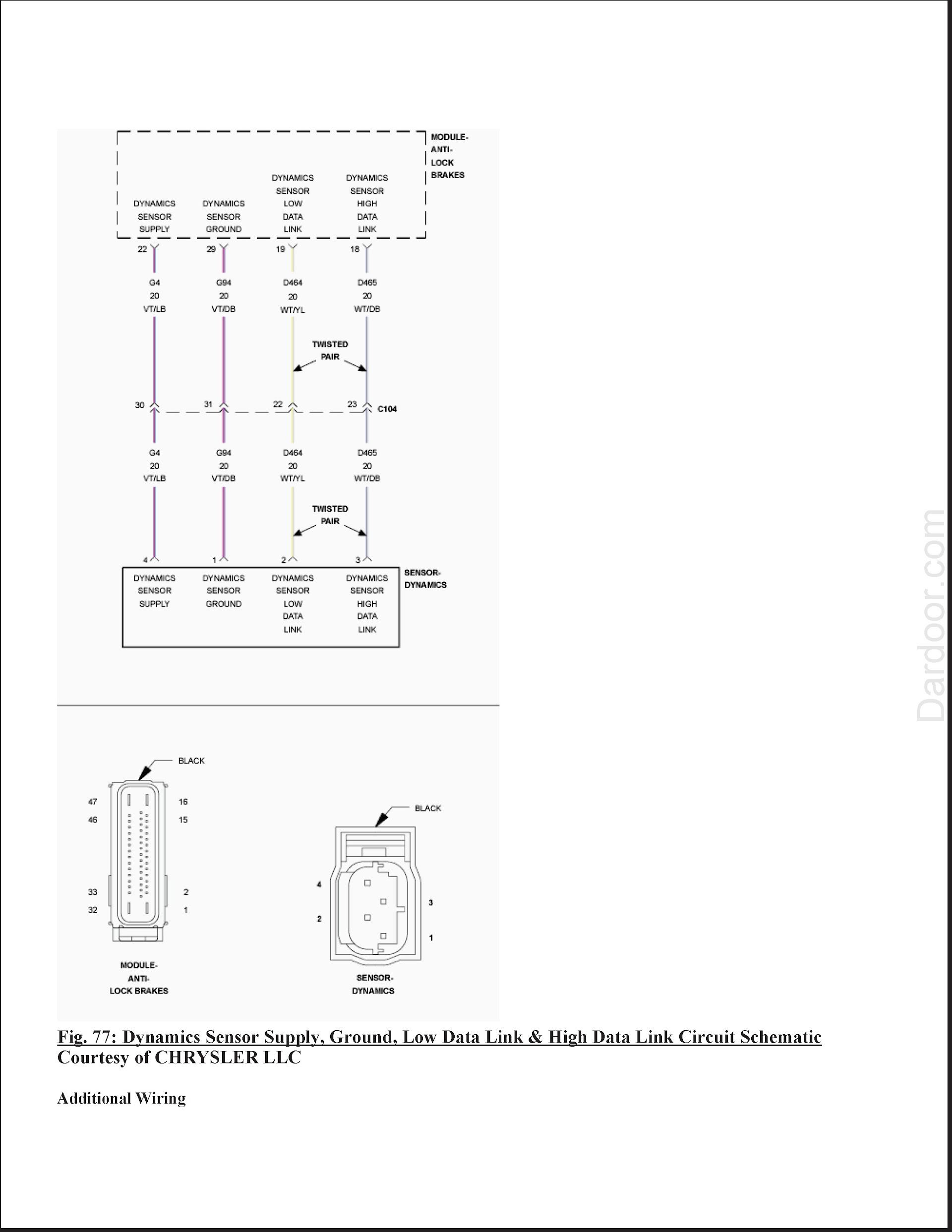 2008-2010 Dodge Challenger Repair Manual, Wiring Diagram