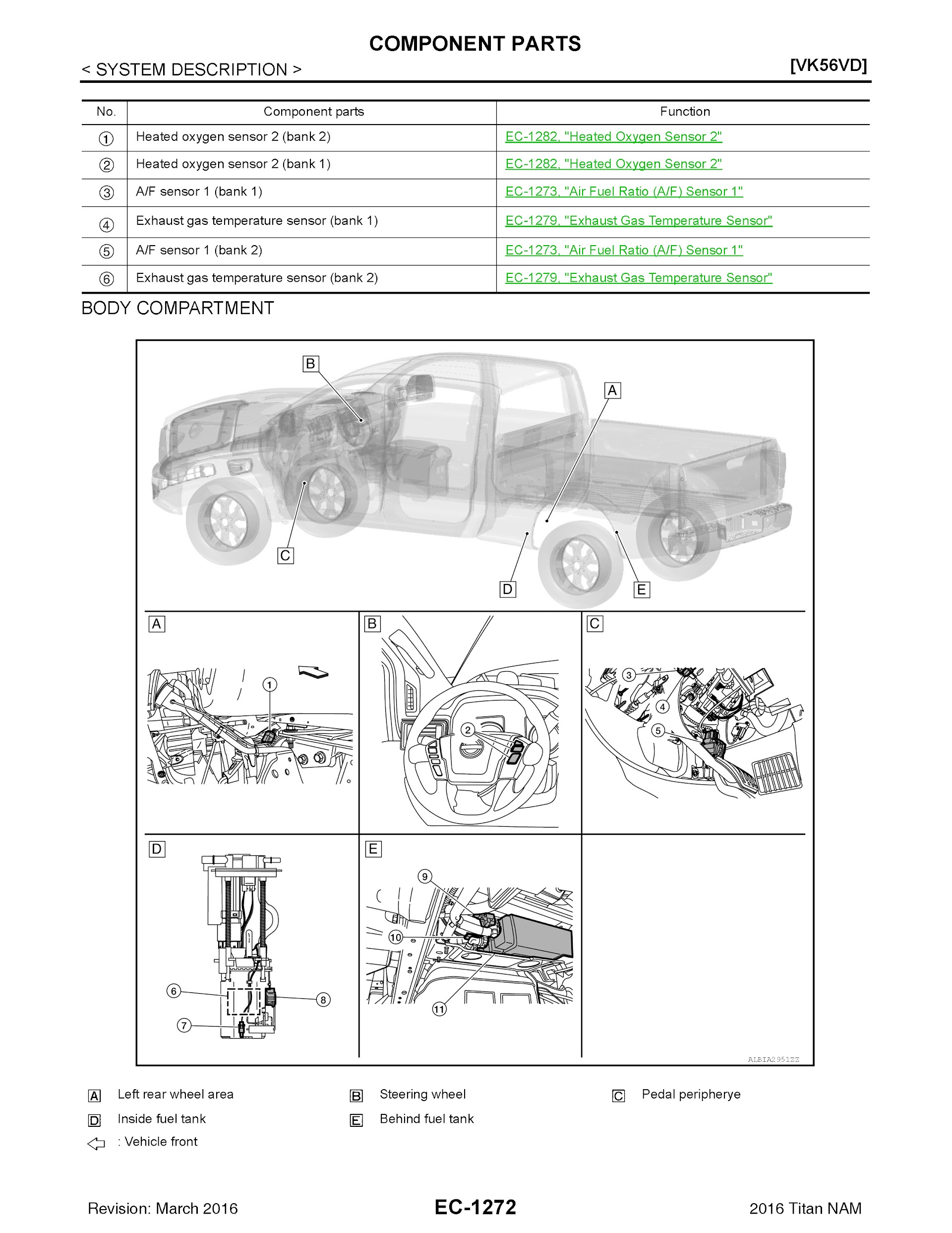 2016 Nissan Titan XD Repair Manual, VK56VD Componen Parts
