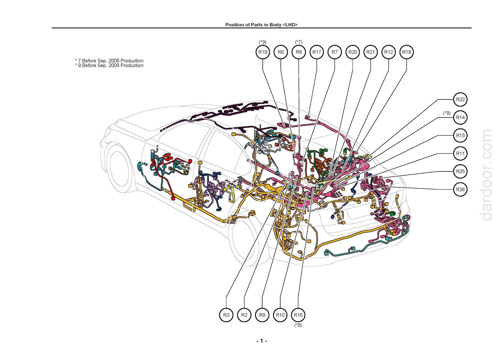 2008-2014 Lexus LS460 Wiring Diagram