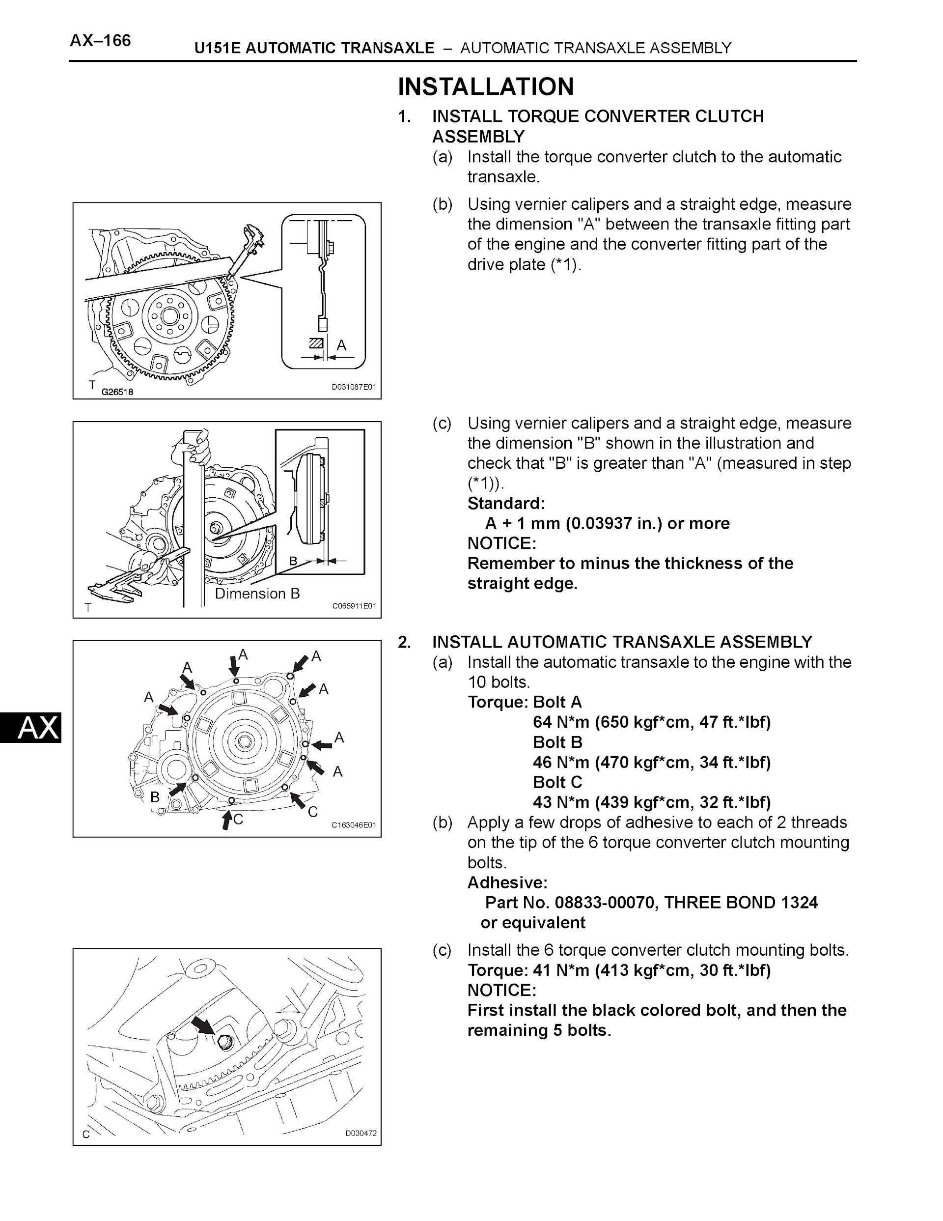 2007 Toyota Sienna Repair Manual, U151E Automatic Transaxle