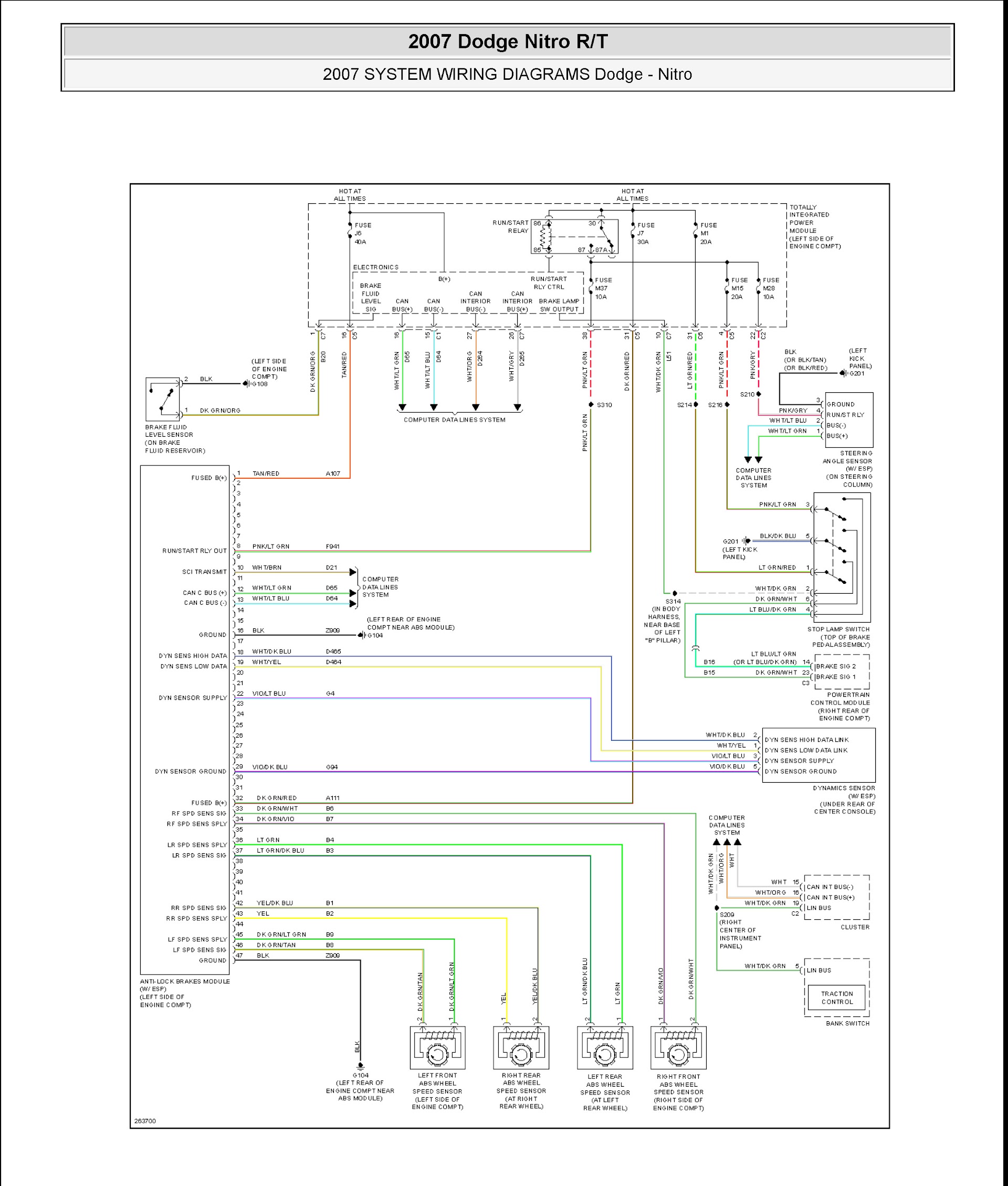2007 Dodge Nitro R/T Repair Manual, wiring diagram