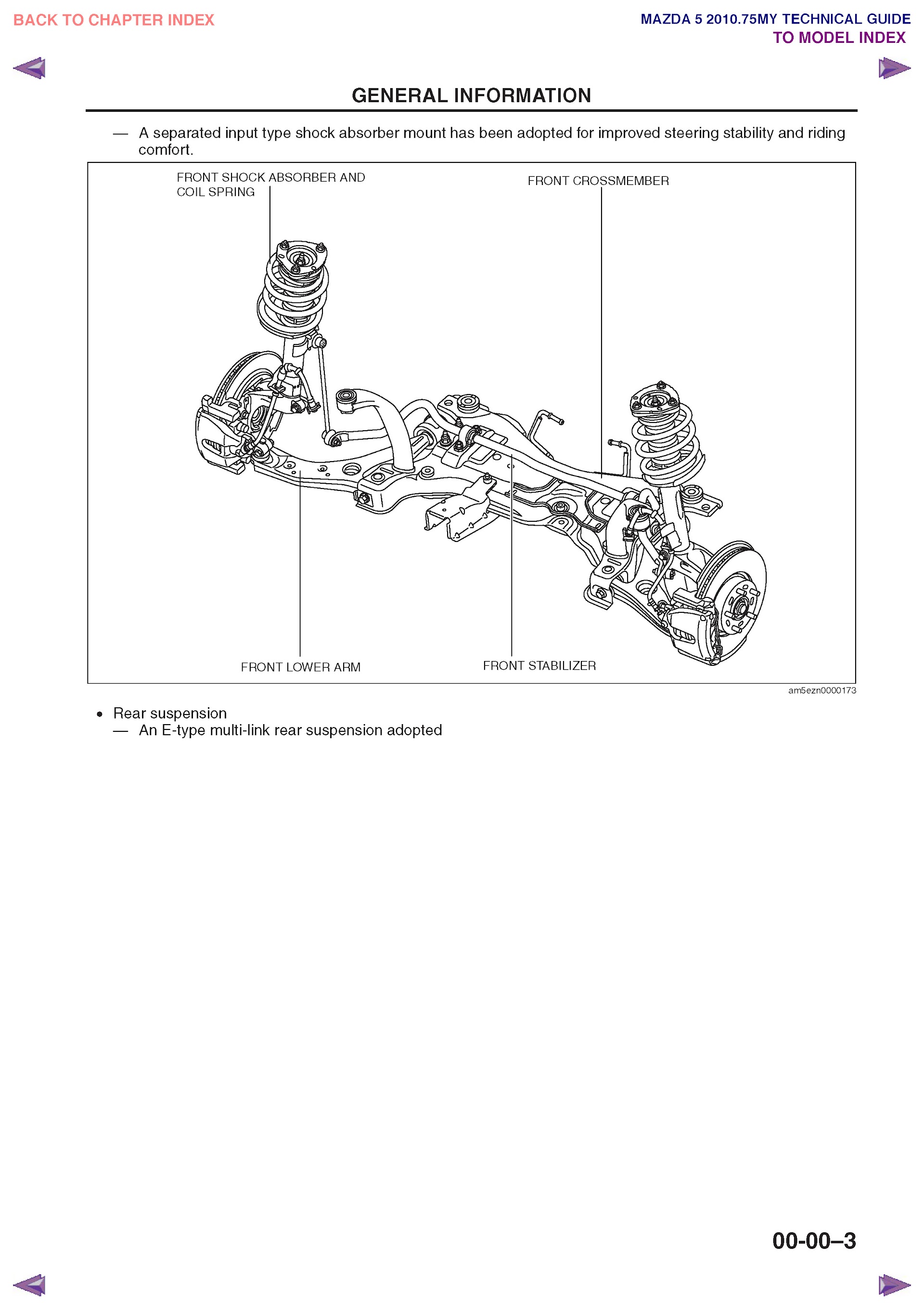 table of contents 2010 MAZDA Mazda5 Repair Manual