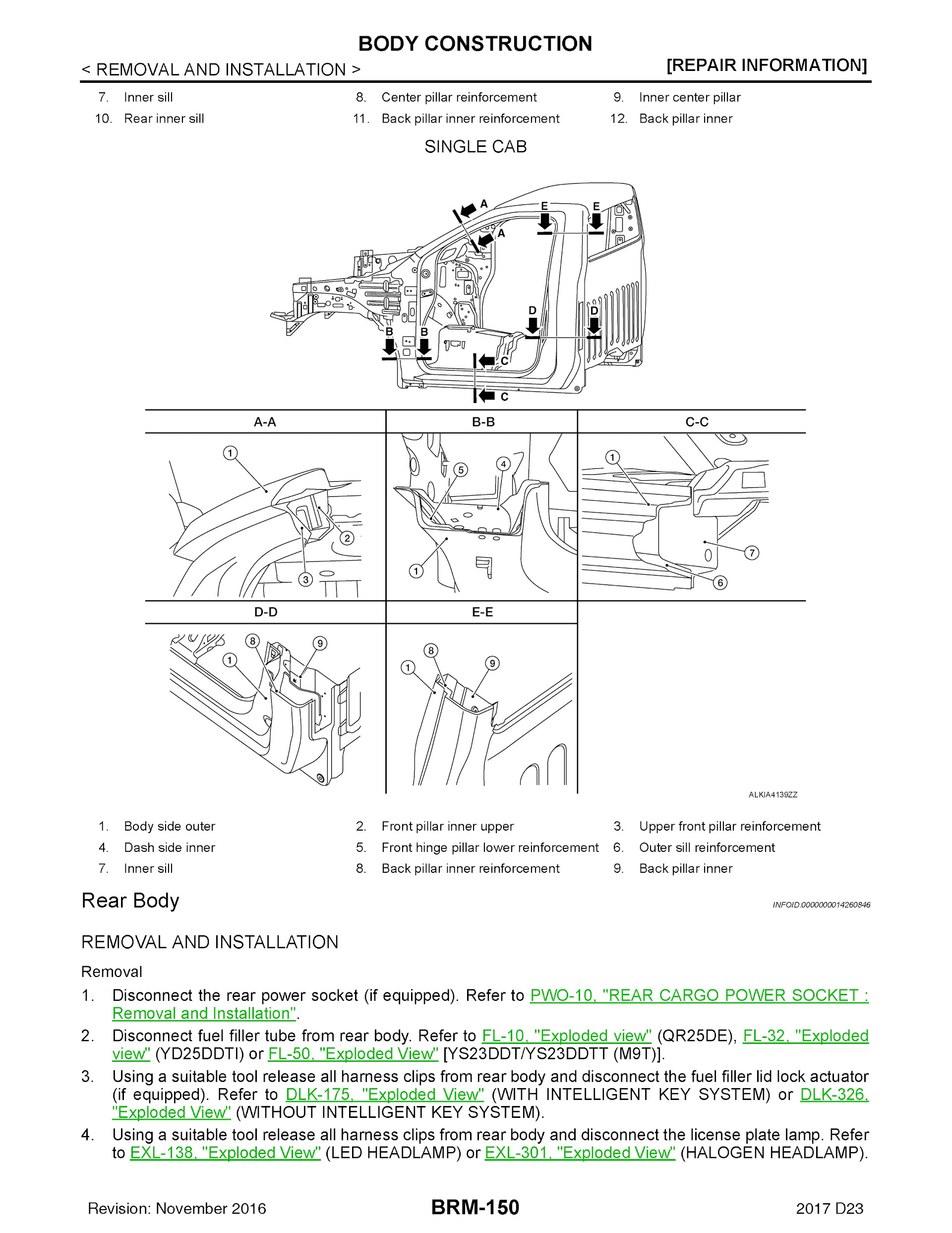 2015-2020 Nissan Navara NP300 repair manual, body Repair Manual