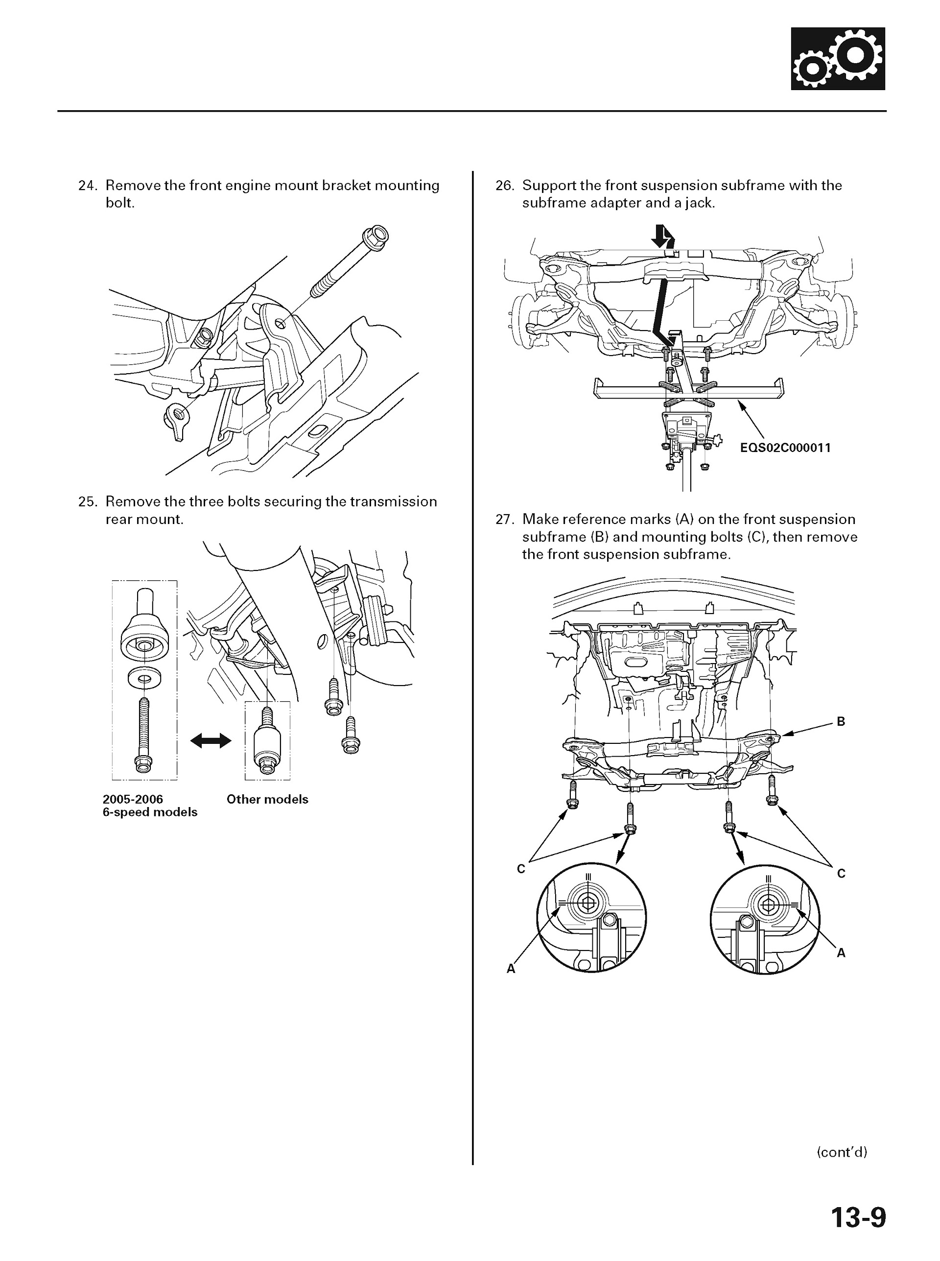 2006 Acura RSX Repair Manual, engine mechanical