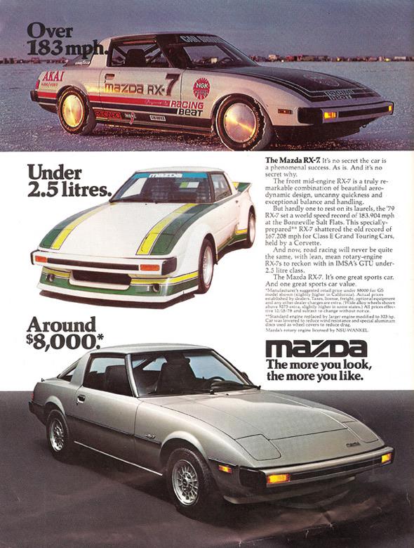 Vintage Mazda RX7 Advertisement