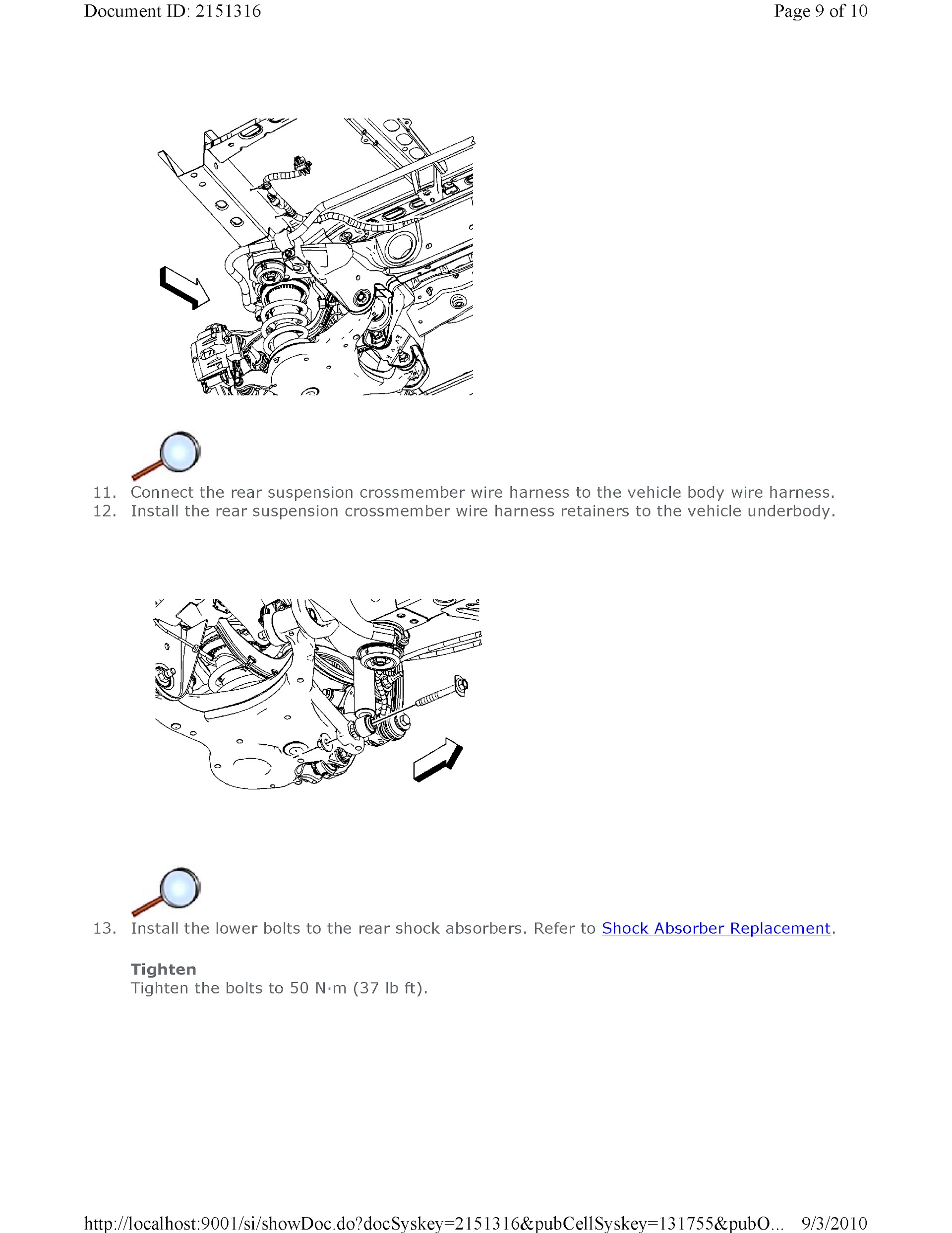 CONTENTS: 2009-2010 Chevrolet Traverse Repair Manual, Suspension System