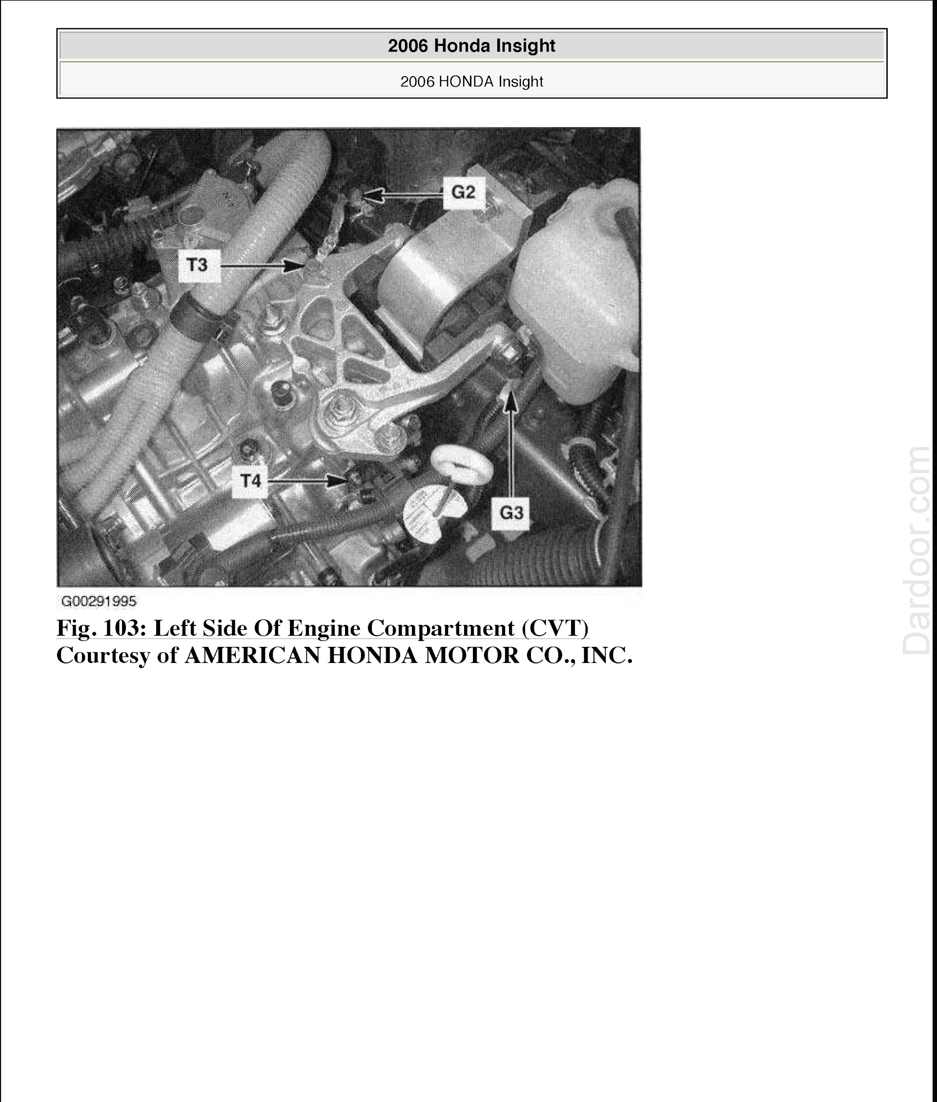 2000-2006 Honda Insight Repair Manual