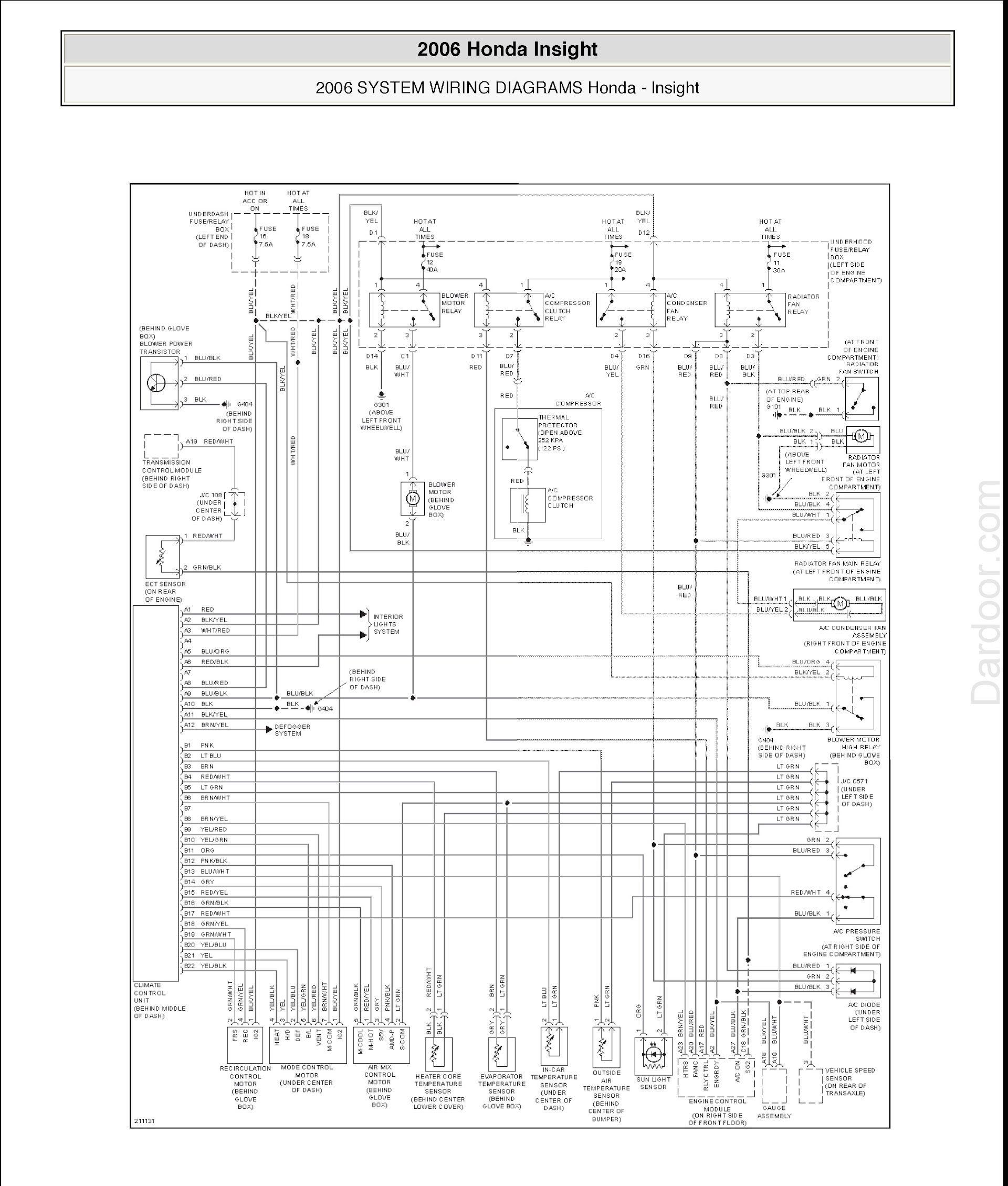 2000-2006 Honda Insight Repair Manual an wiring diagram