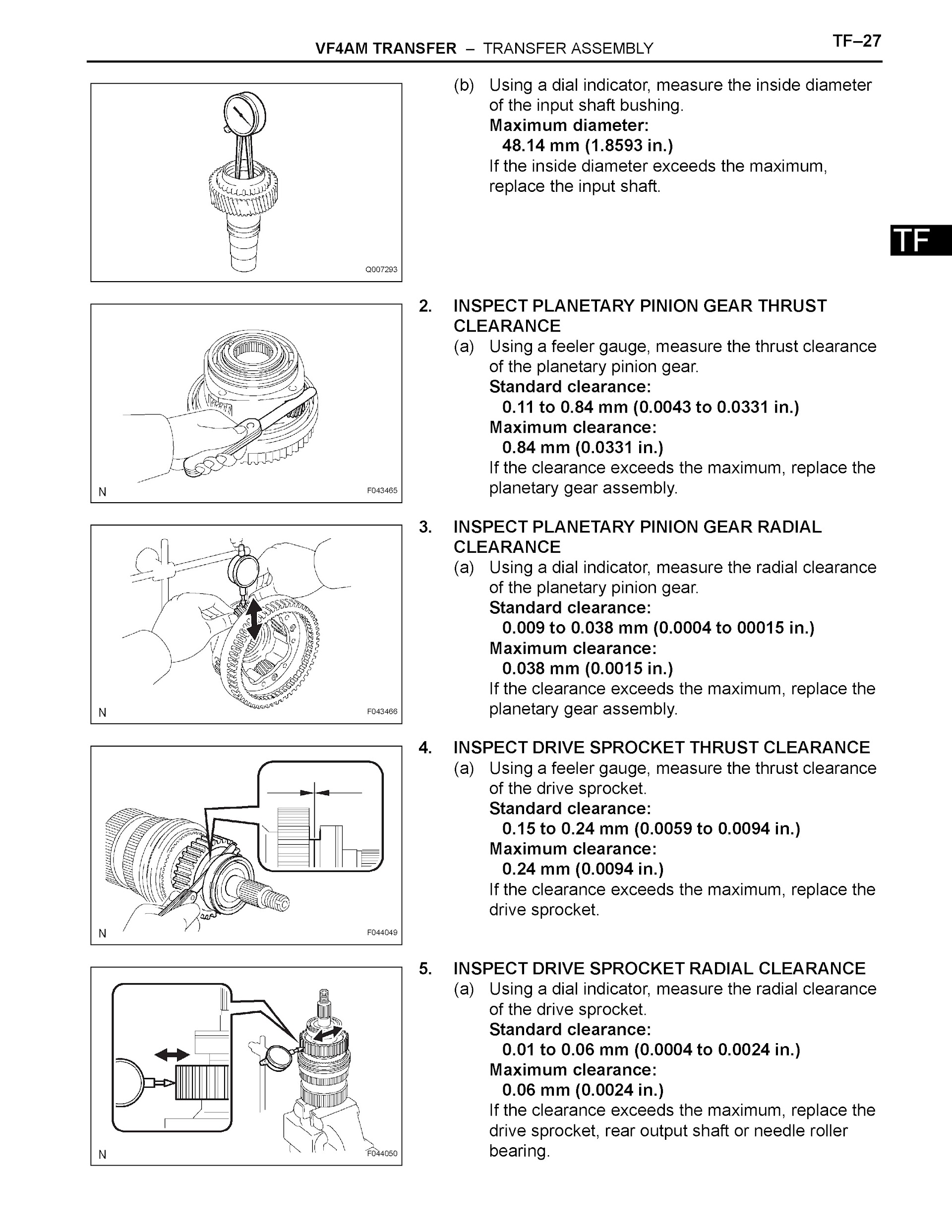 Toyota 4Runner Repair Manual, Transfer Assembly