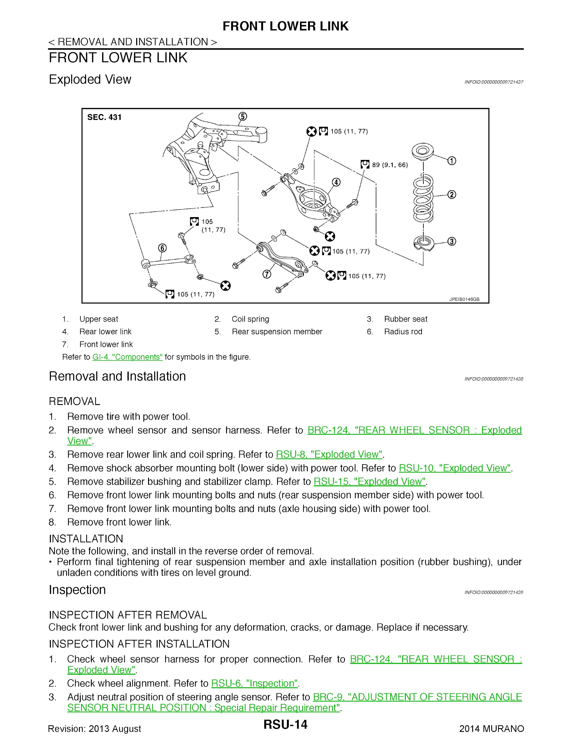 Download 2014 Nissan Murano Repair Manual.