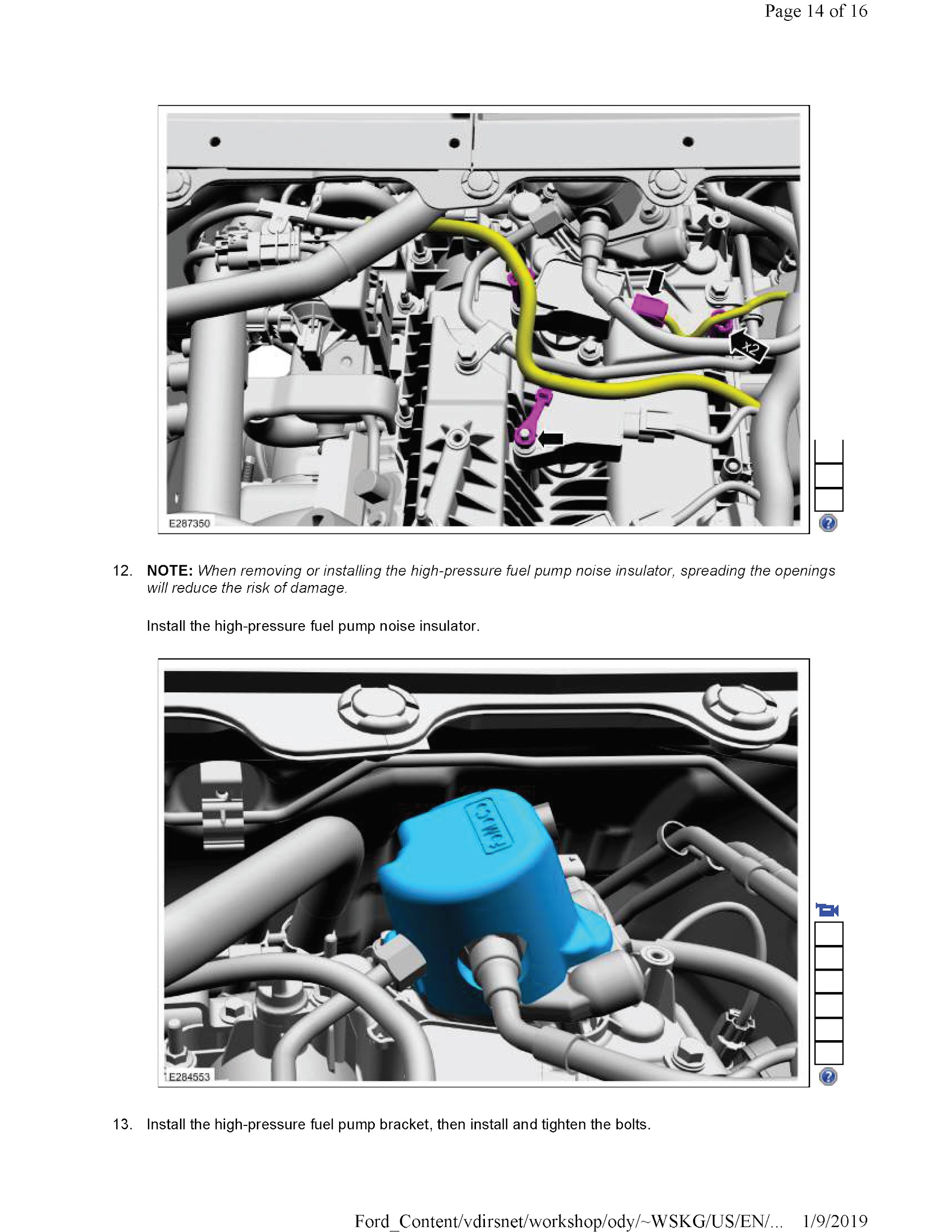 2019 Ford Ranger Repair Manual, Fuel Pump Noise Insulator
