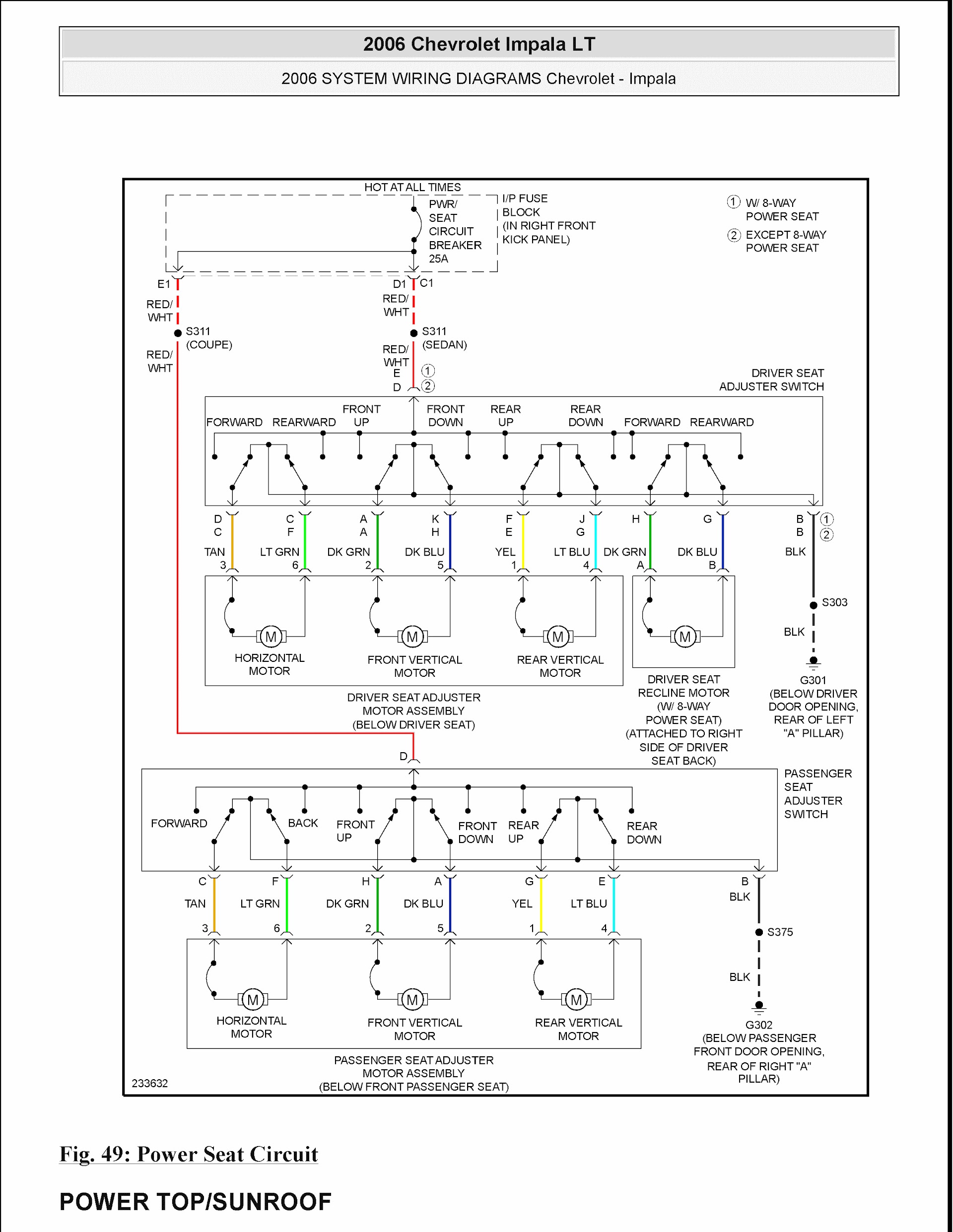 2006-2010 Chevrolet Impala Repair Manual, wiring diagram