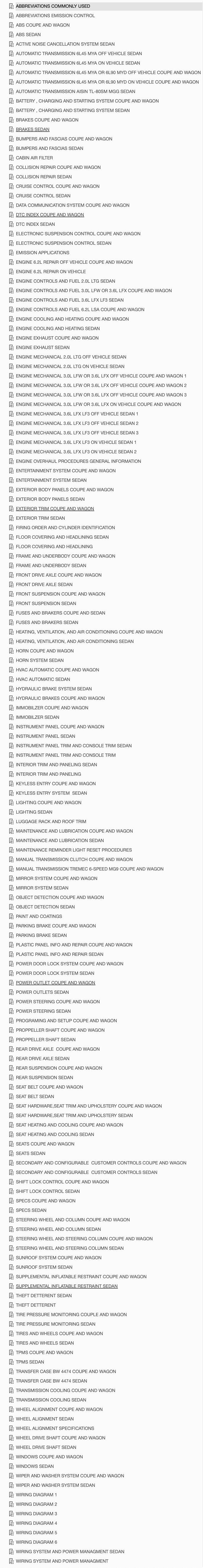 Table of Contents: 2014-2017 Cadillac CTS Repair Manual