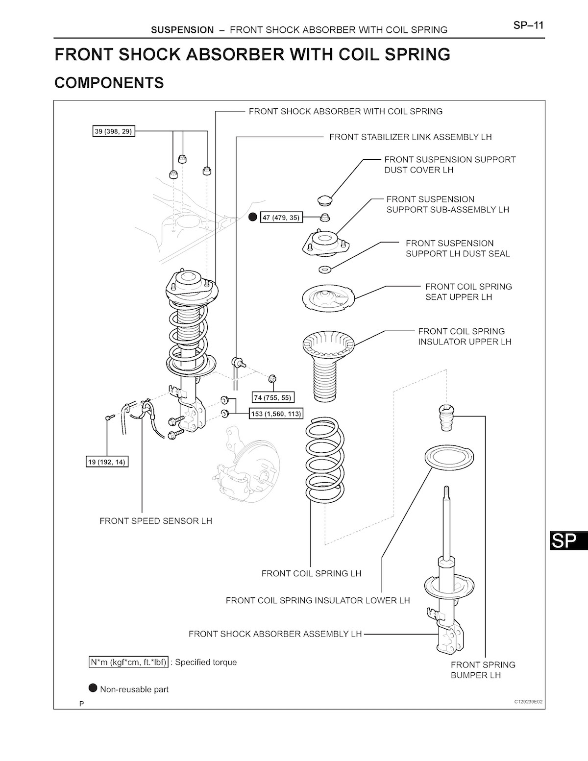 2006 Toyota Prius Repair Instruction Manual front Shock Absorber