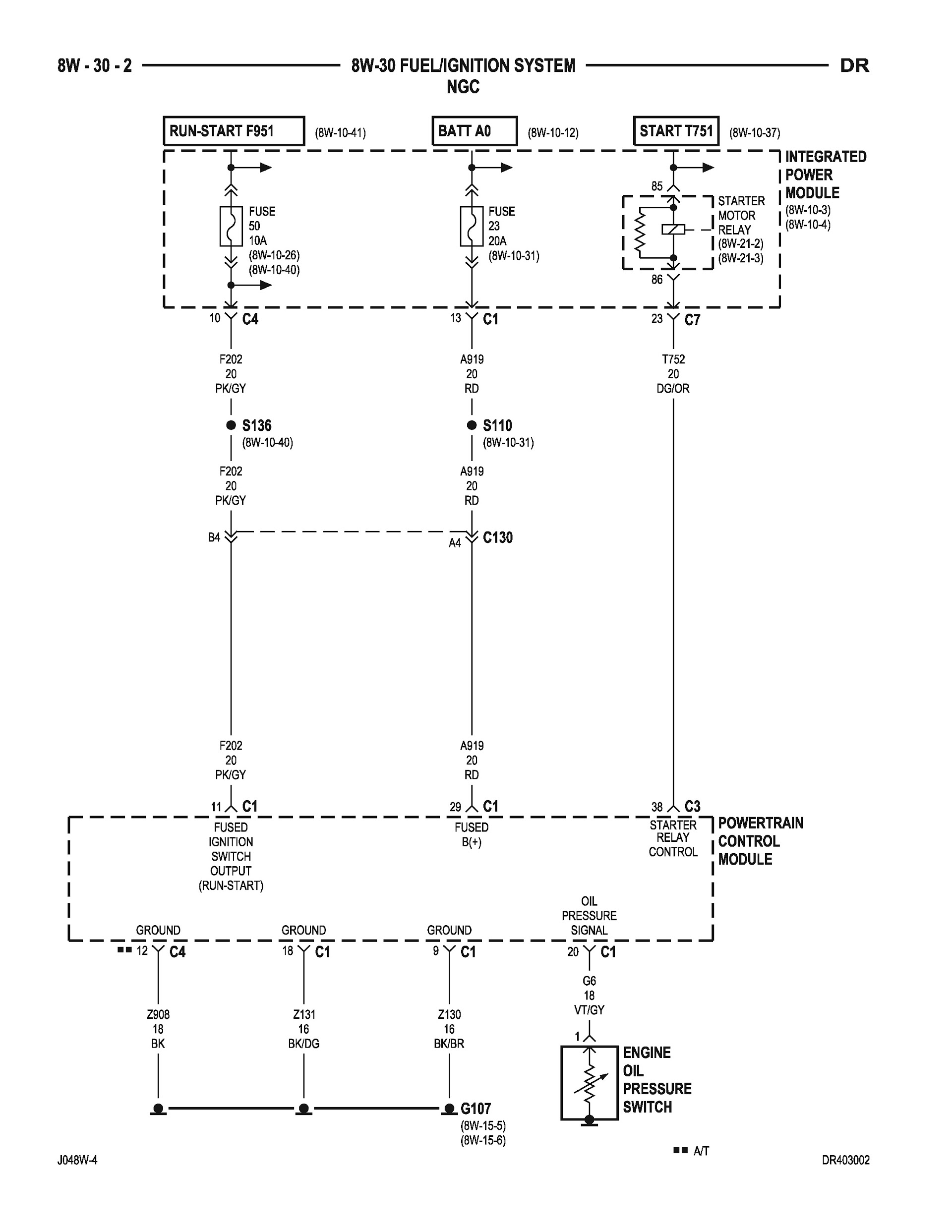 2004 Dodge RAM Truck Repair Manual, Wiring Diagram