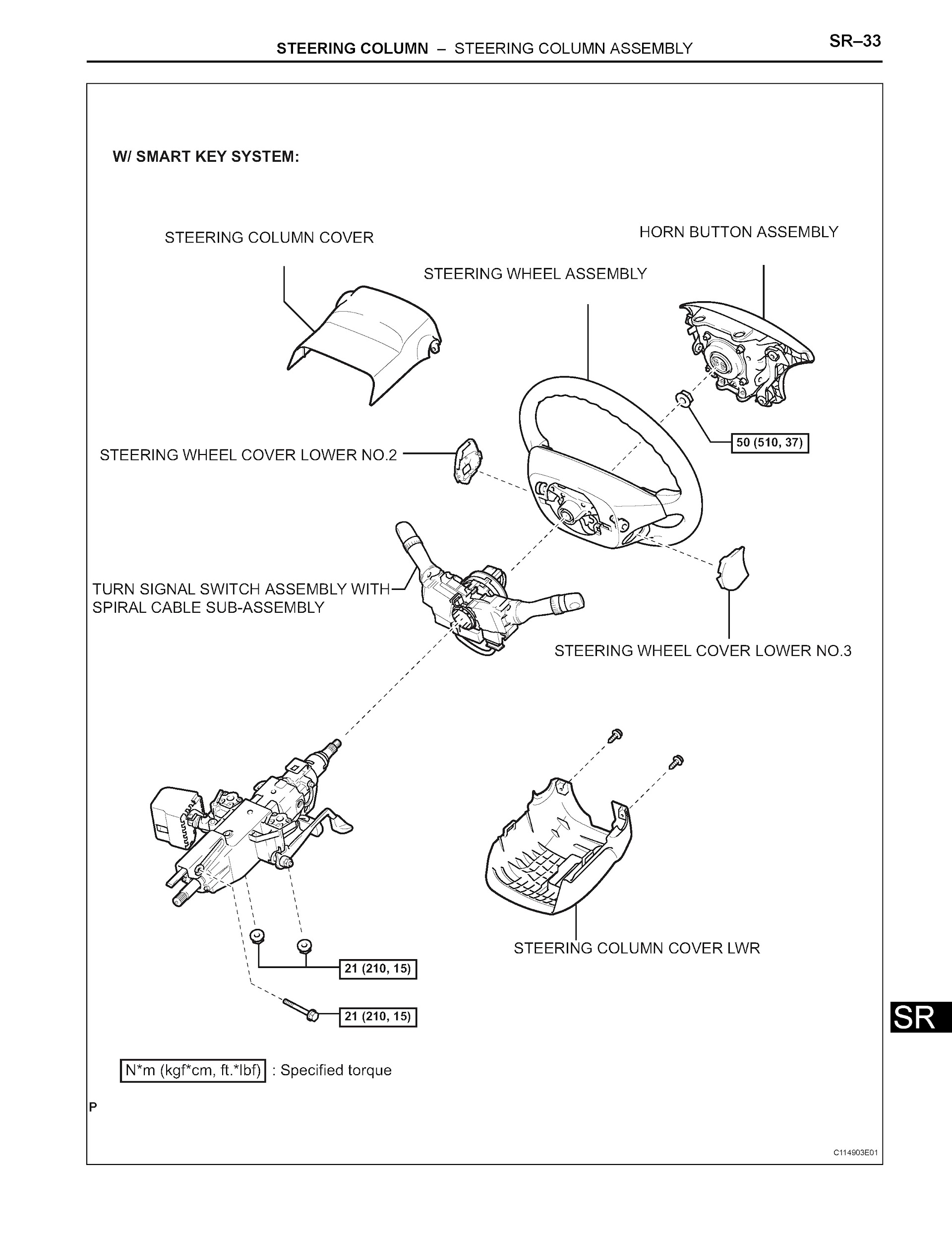 2006 Toyota Avalon Repair Manual, Steering Column