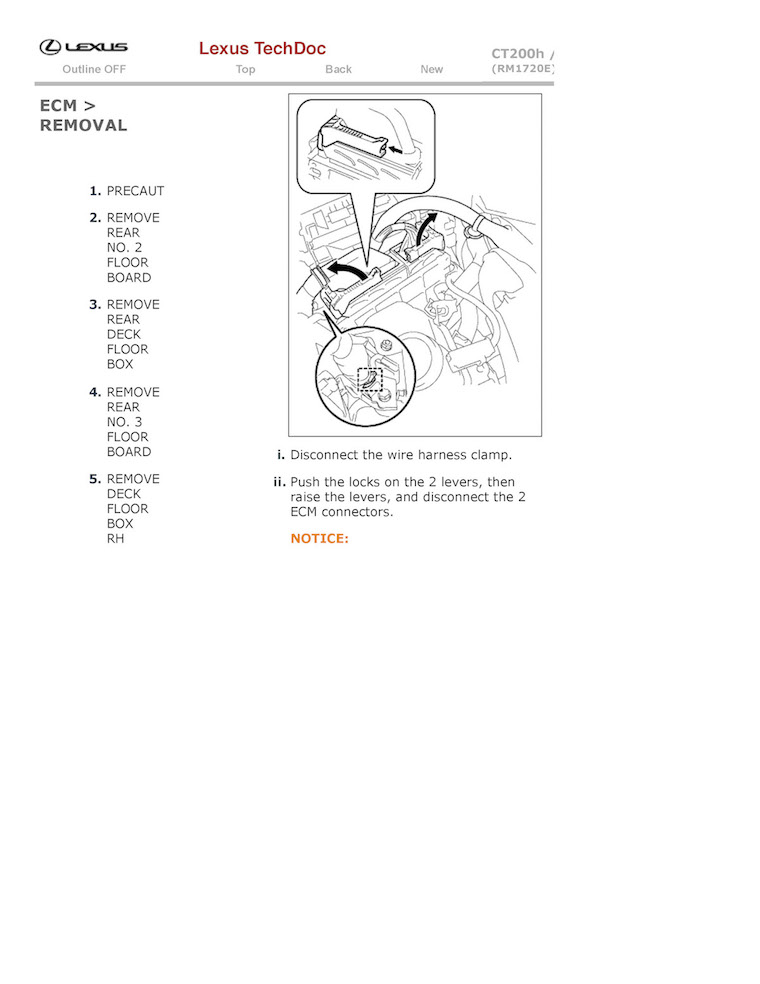 2010-2012 Lexus CT200h Repair Manual
