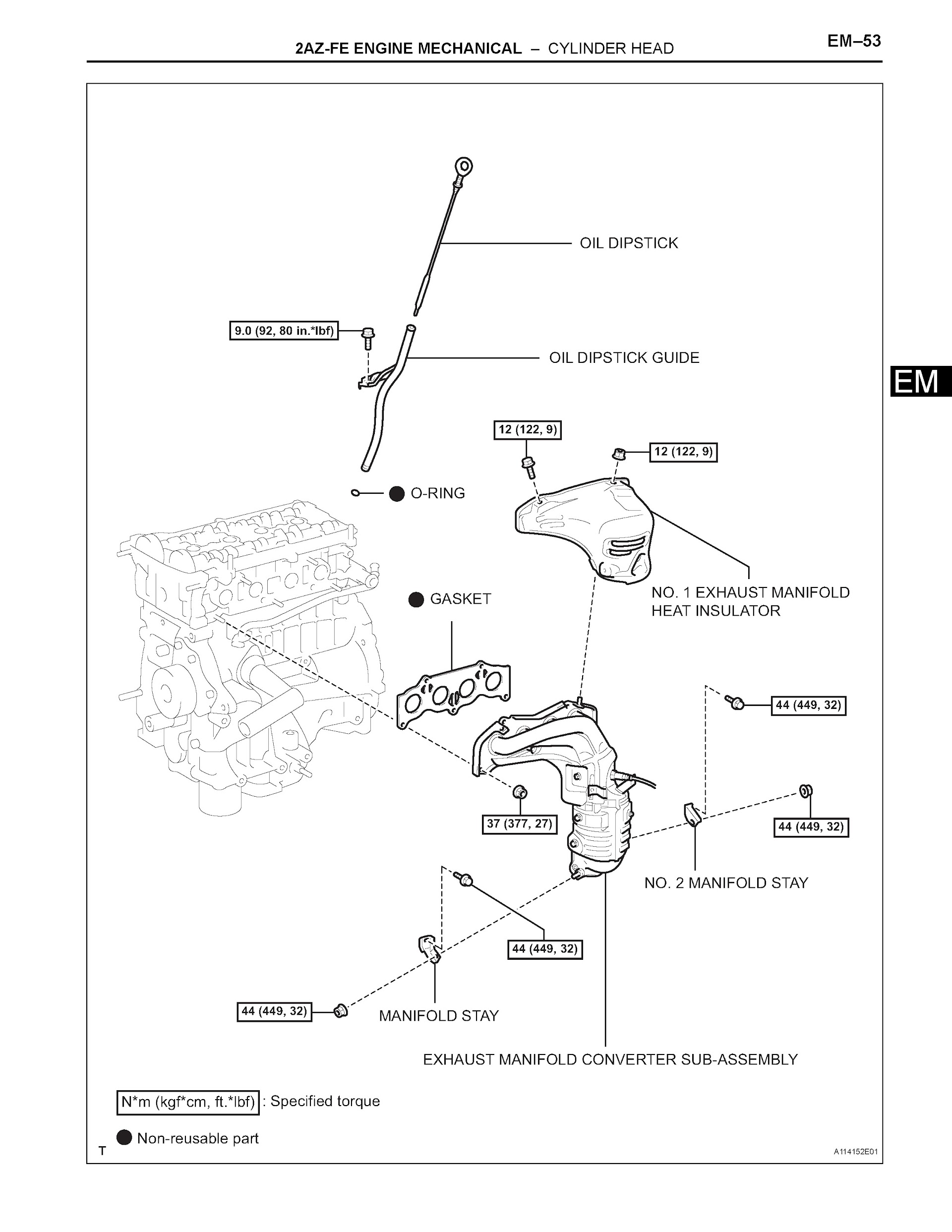 2005-2010 Toyota Scion tC Repair Manual 2AZ-FE Engine Mechanical - Cylinder Head