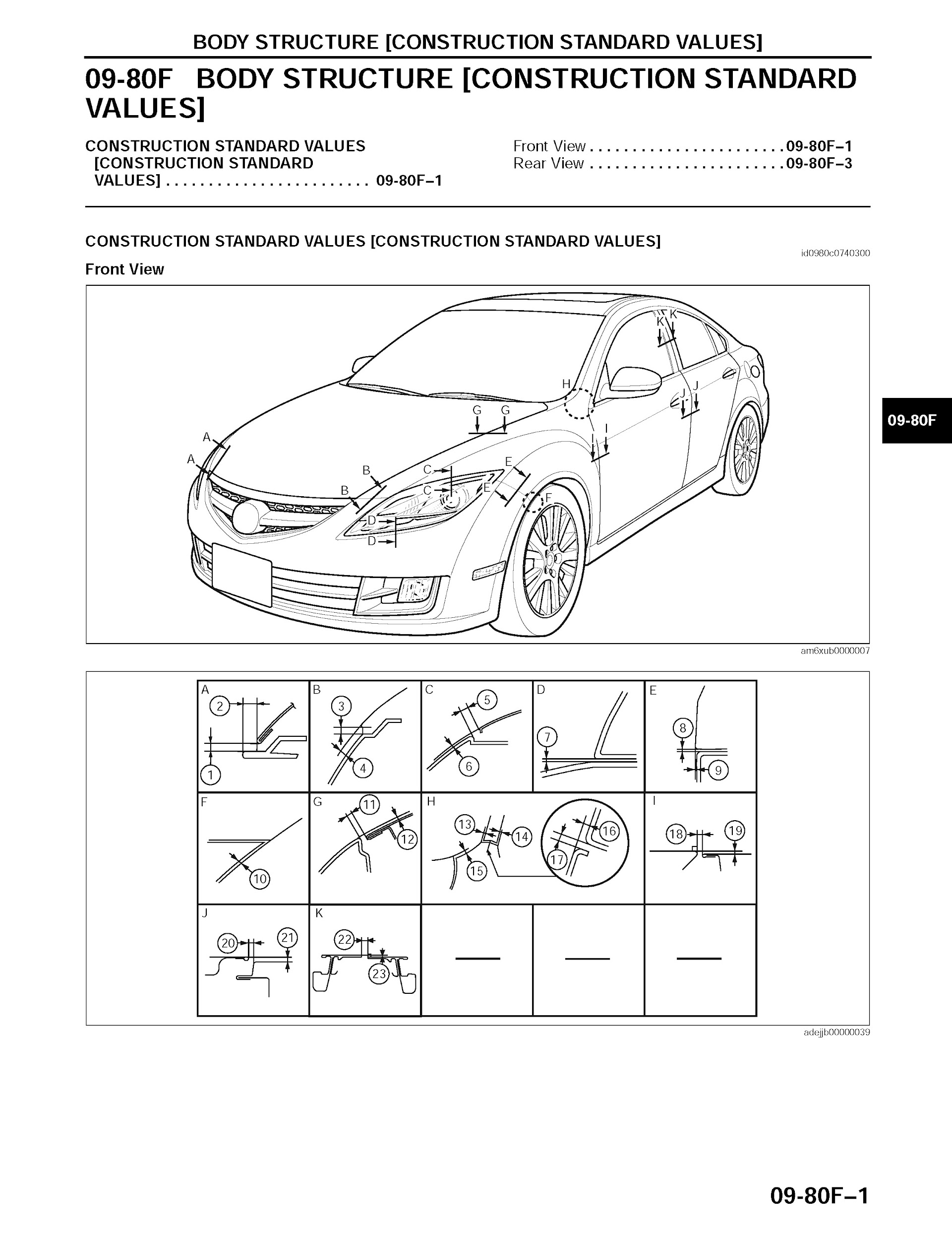 ONTENTS: 2009-2012 Mazda 6 Repair Manual, Body Structure