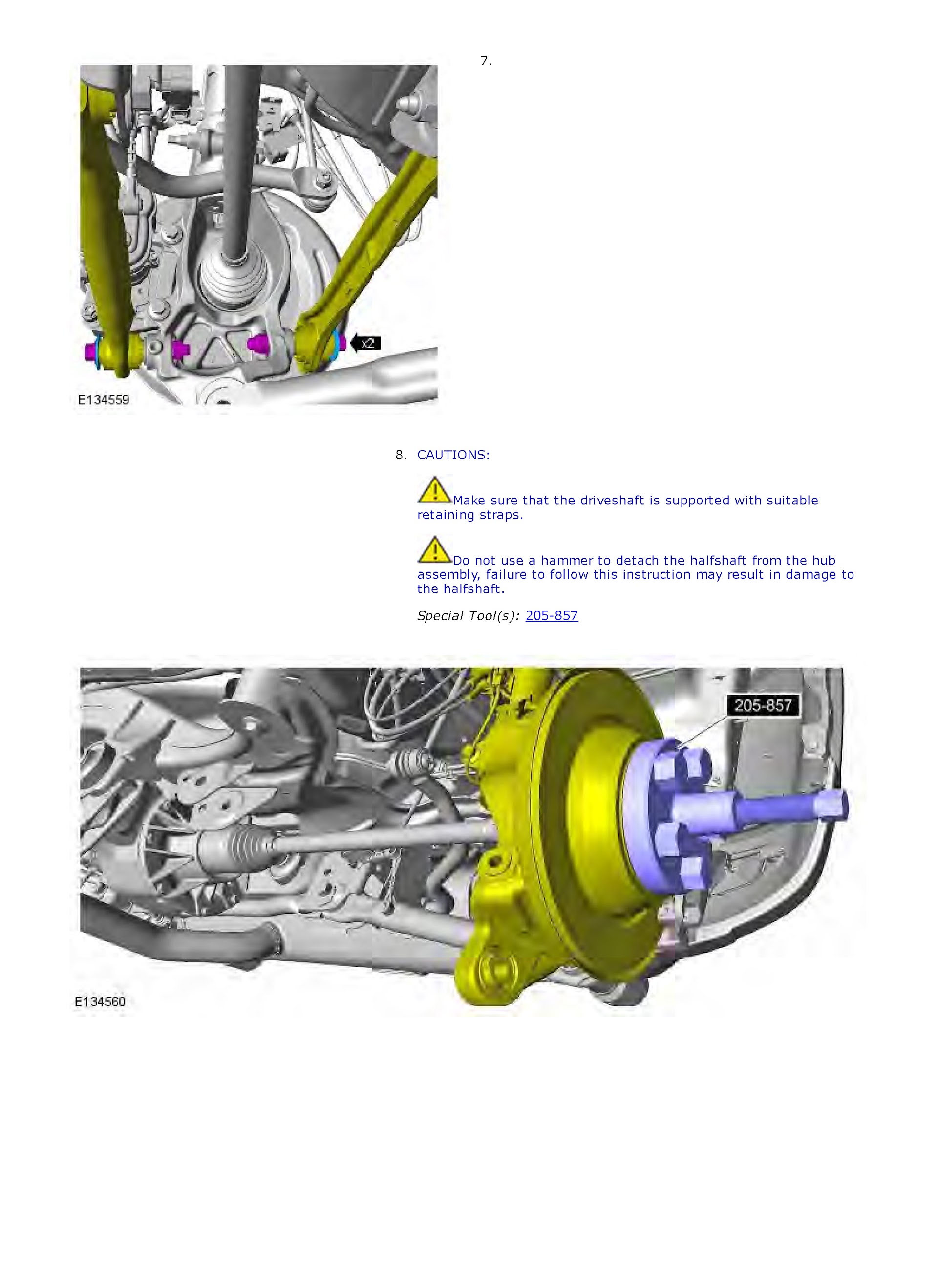 2014 Range Rover Evoque Repair Manual, Drive shaft