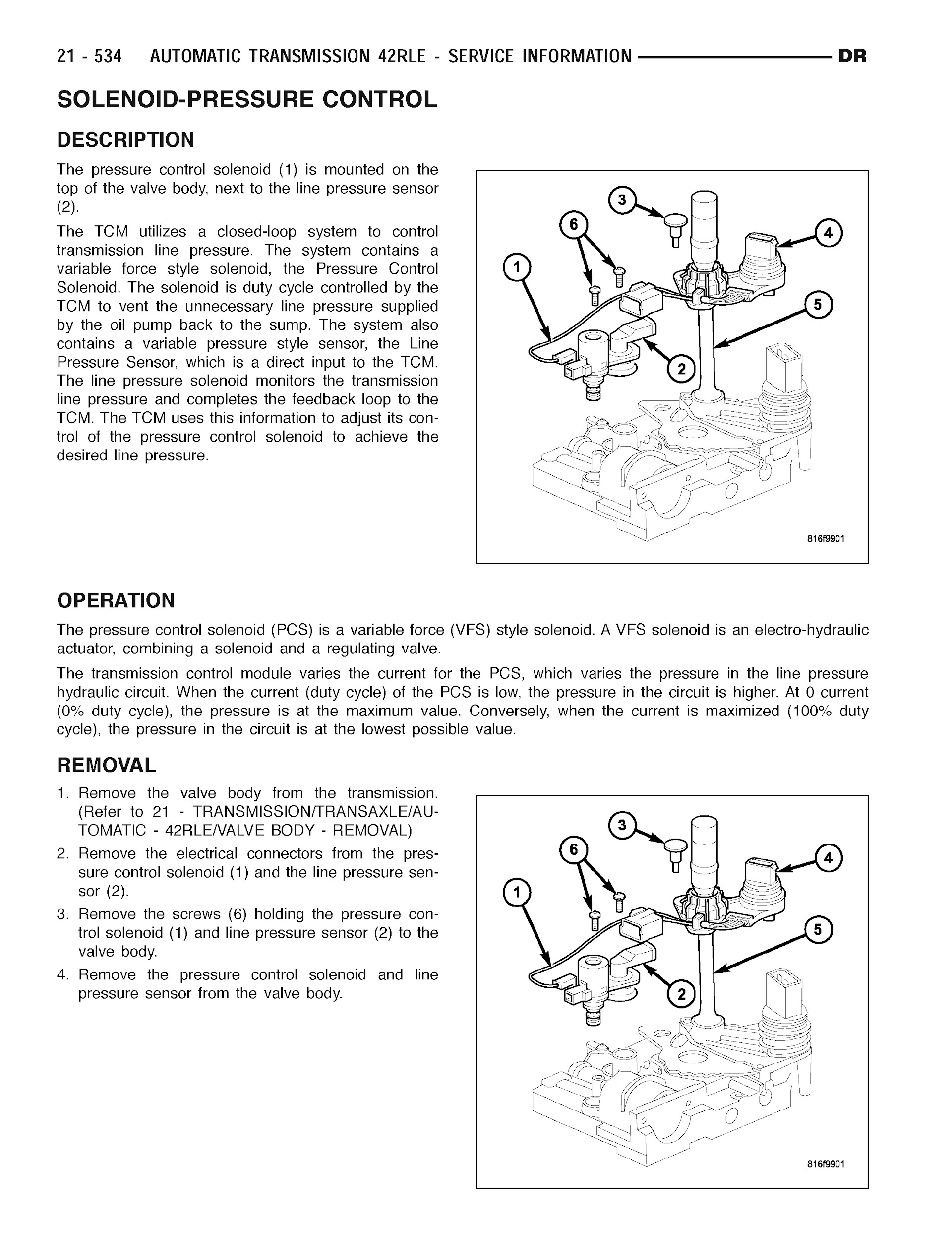 2006 Dodge RAM Truck Repair Manual, Automatic Transmission 42RLE
