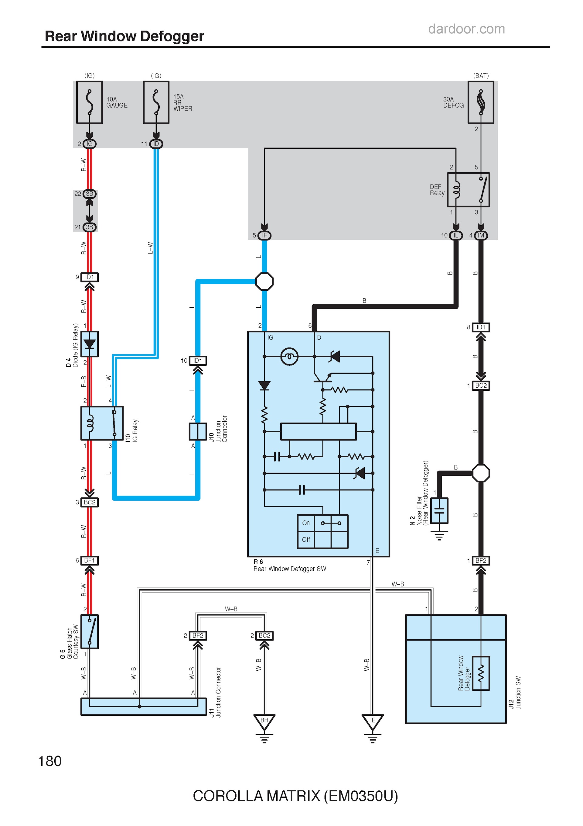 2007 Toyota Matrix Repair Manual, System Wiring Diagram
