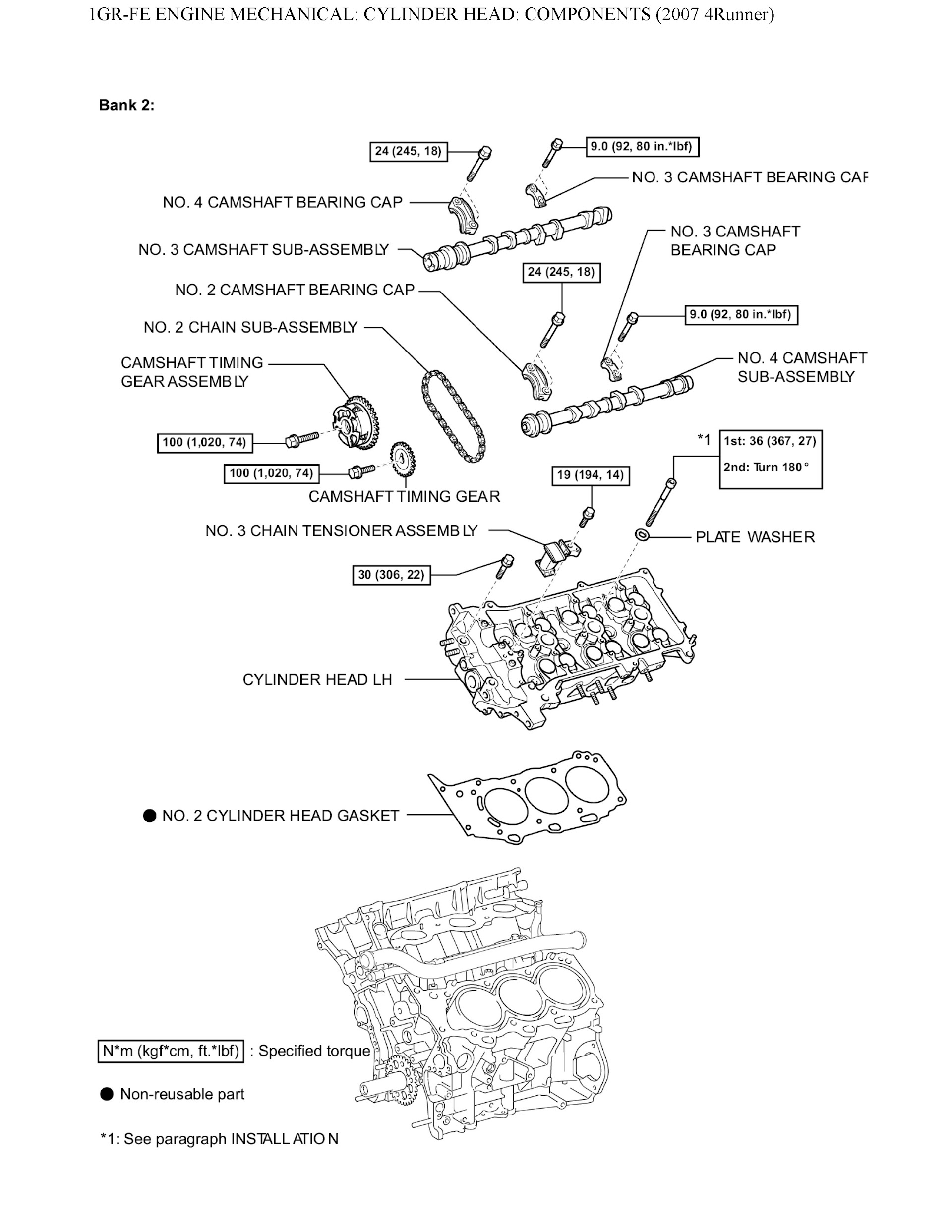 2007 Toyota 4Runner Repair Manual, 1GR-FE Engine Mechanical, Cylinder Head