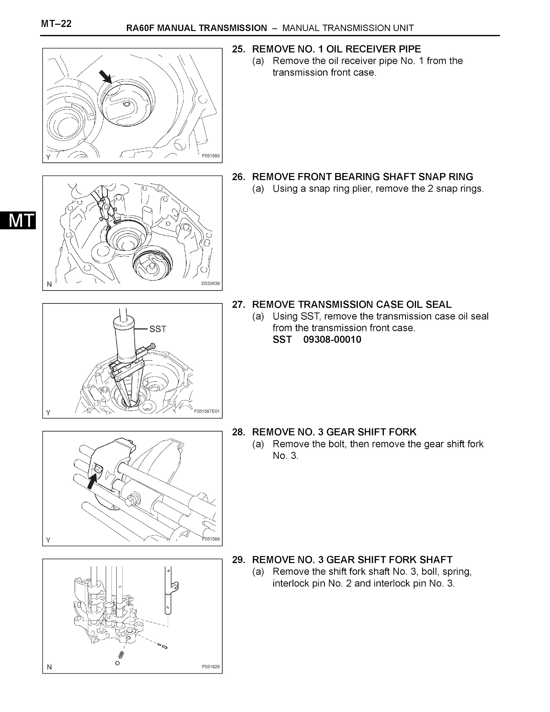 2008 Toyota Tacoma Repair Manual, RA60F Manual Tranmission