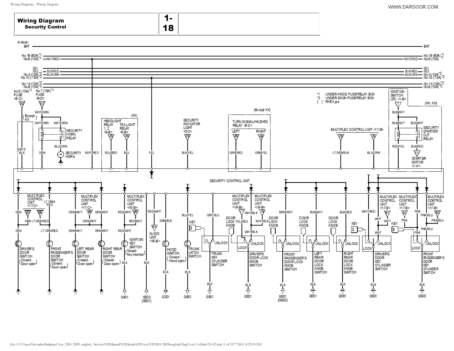 2002 Honda Civic Repair Manual Wiring Diagram