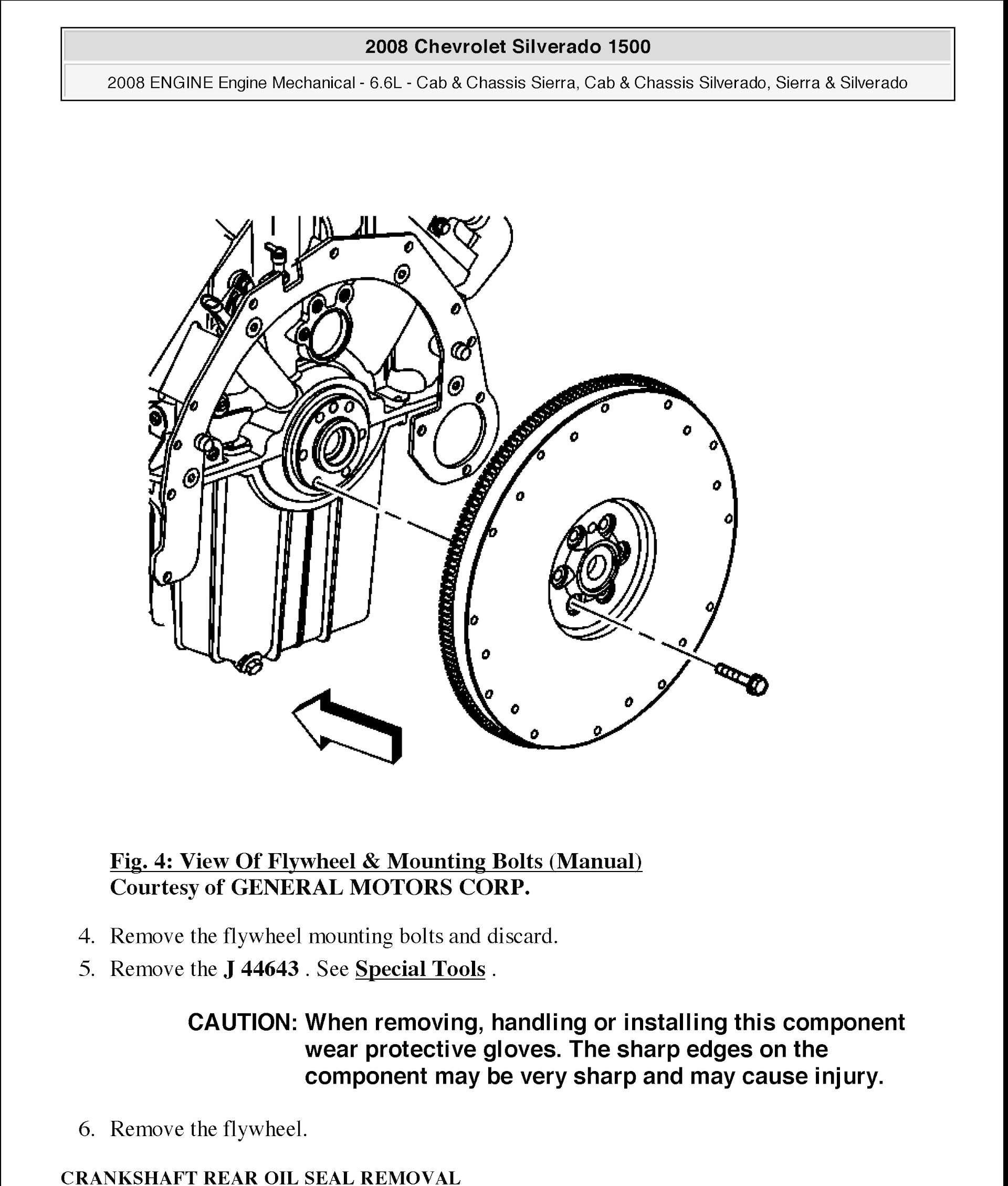 Chevrolet Silverado 1500 Repair Manual, Engine Mechanical 6.6L